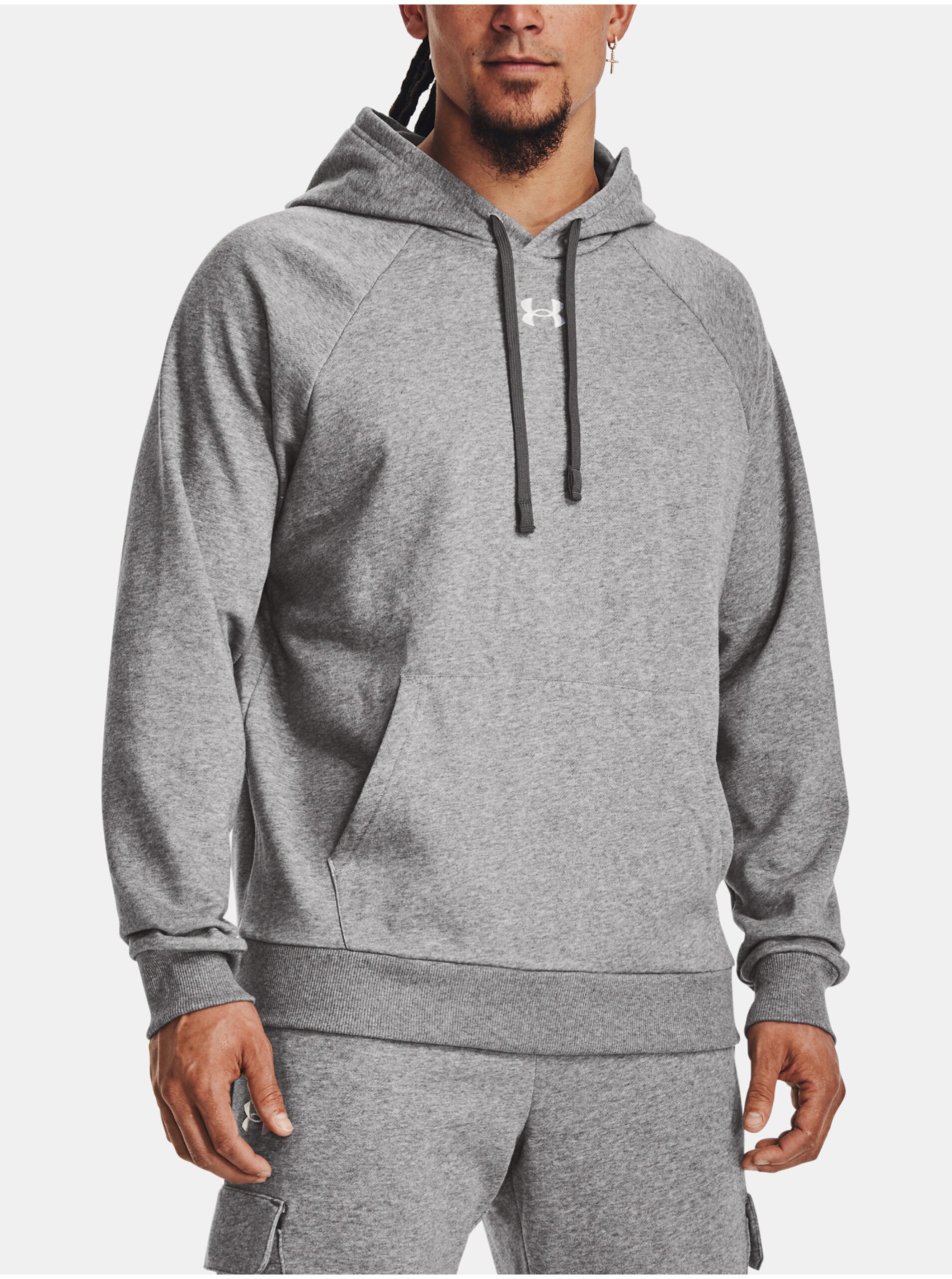 Šedá mikina Under Armour UA Rival Fleece Hoodie