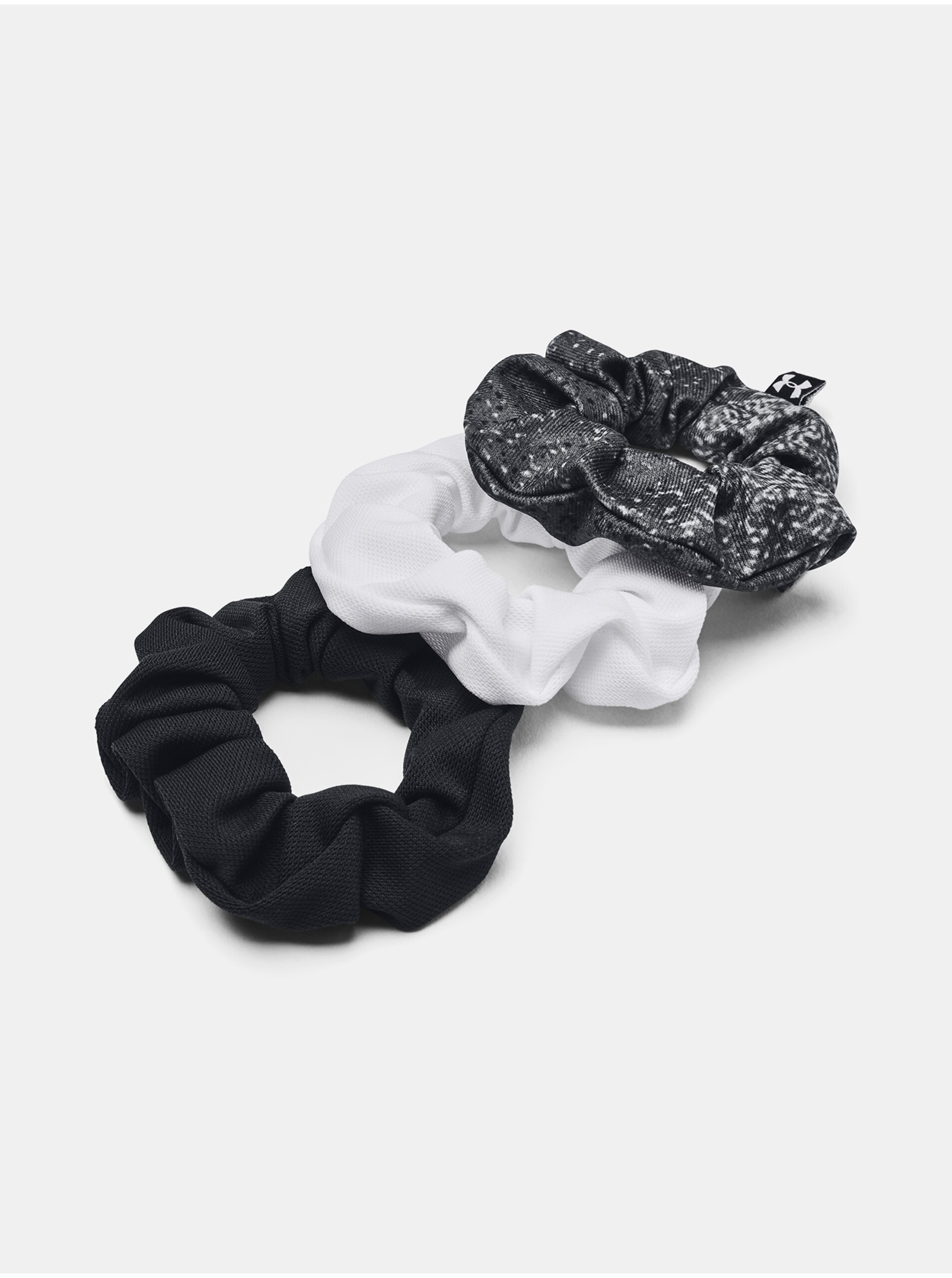 Levně Sada tří dámských gumiček v bílé, šedé a černé barvě Under Armour