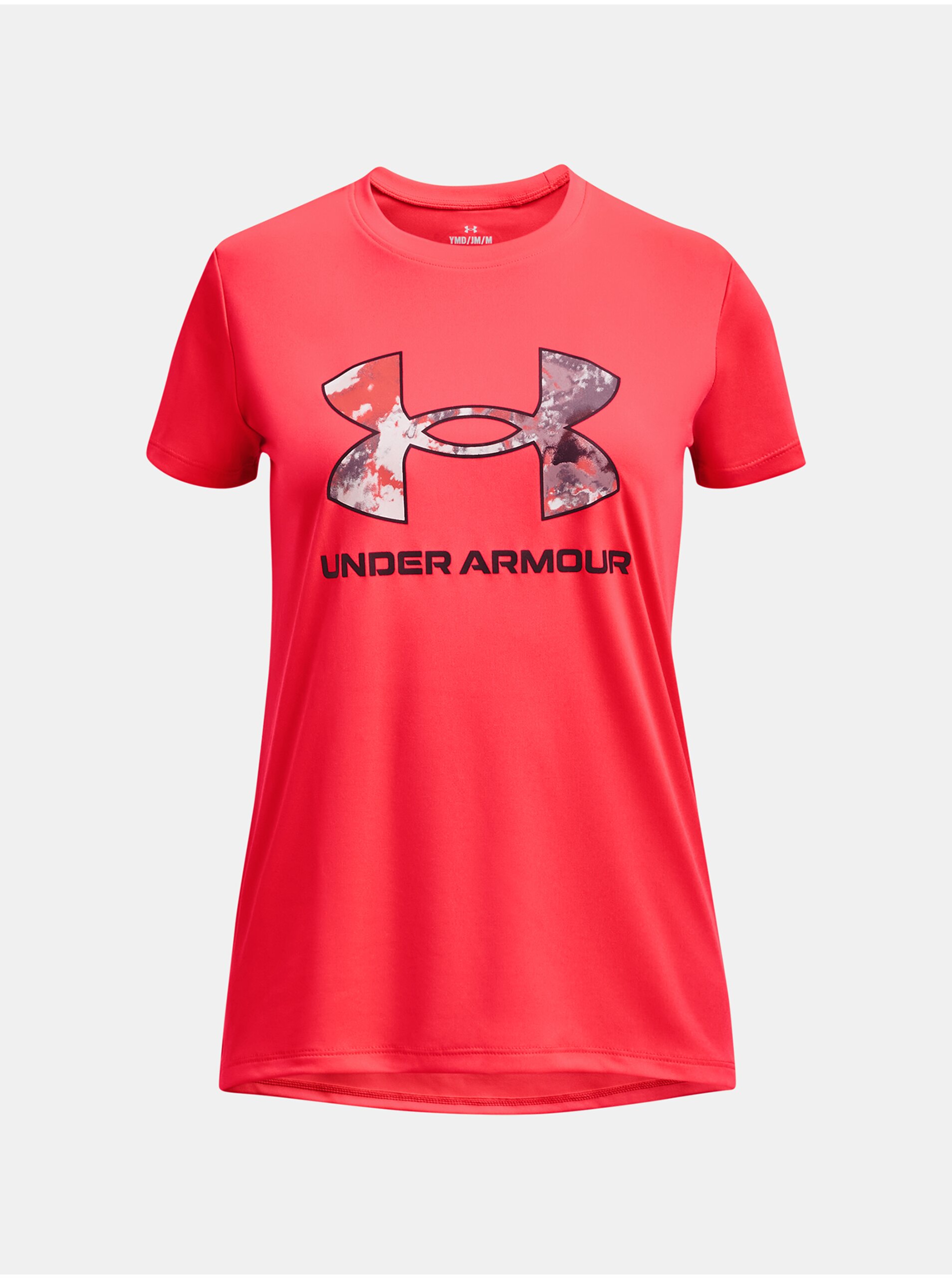 Levně Červené sportovní tričko Under Armour UA Tech Print BL SSC