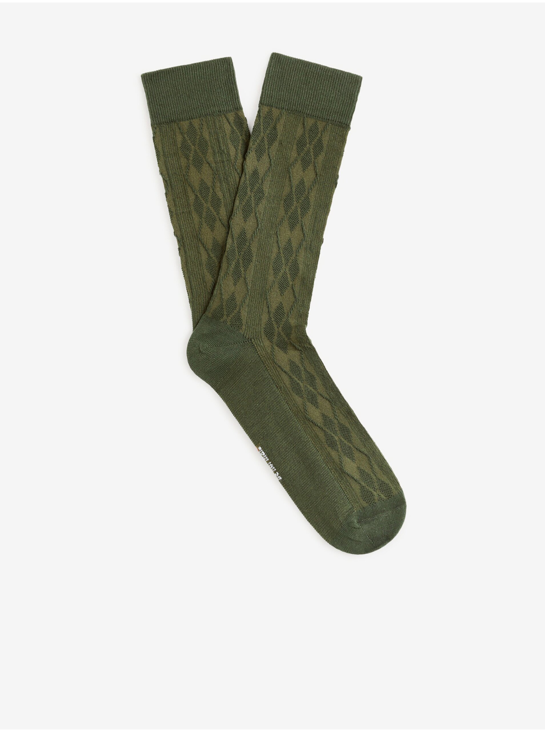 Levně Tmavě zelené pánské ponožky Celio Fitorsad
