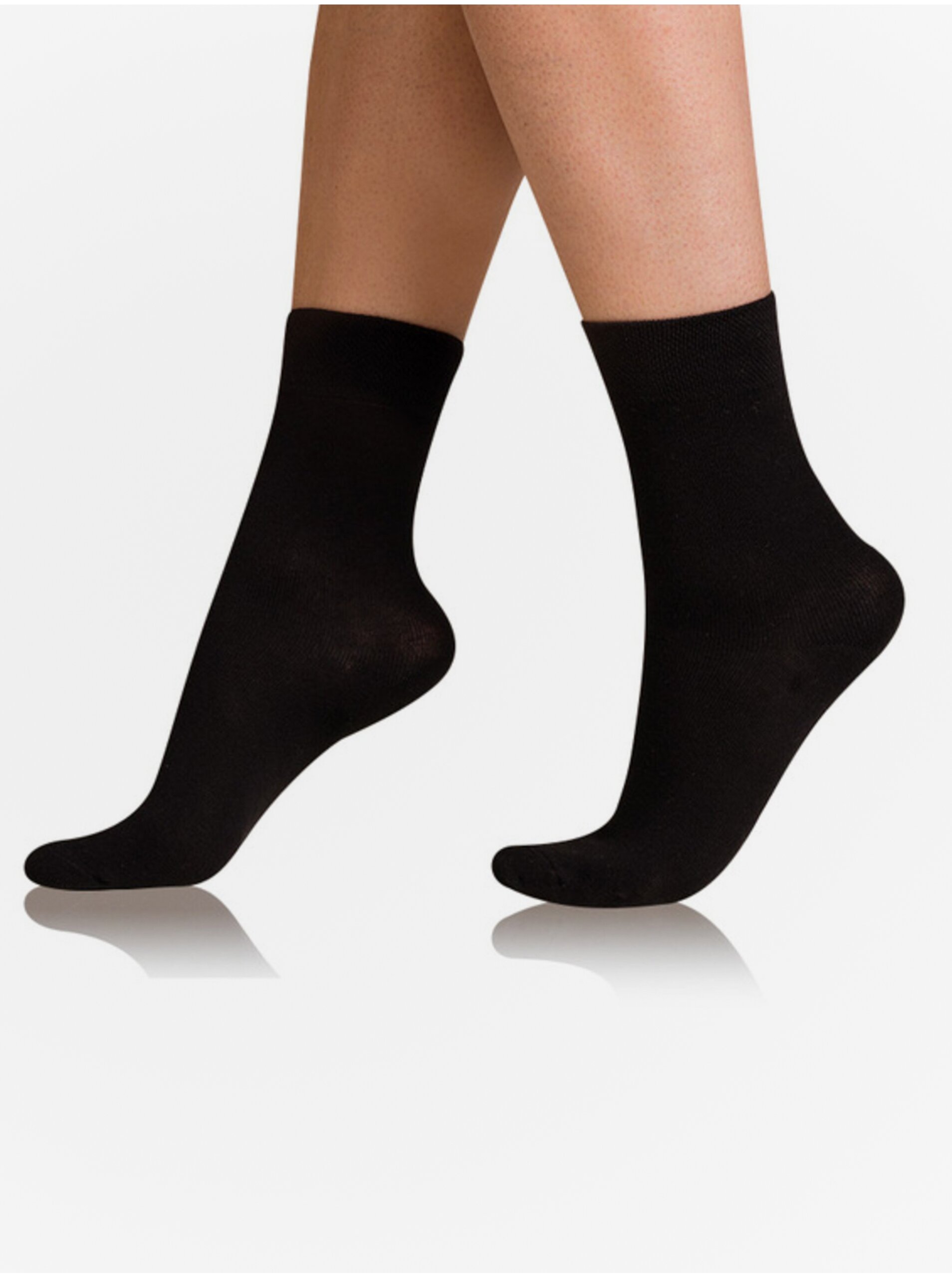 Levně Černé dámské ponožky Bellinda COTTON COMFORT SOCKS
