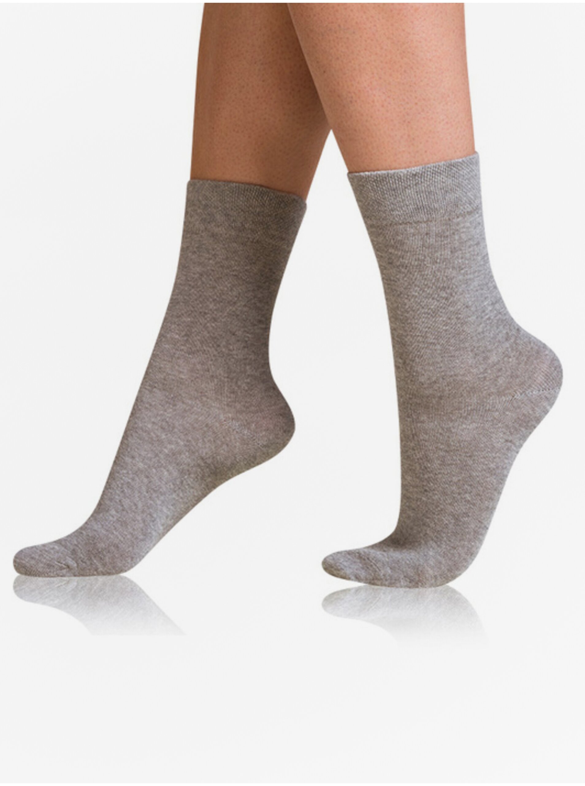 Levně Šedé dámské ponožky Bellinda COTTON COMFORT SOCKS