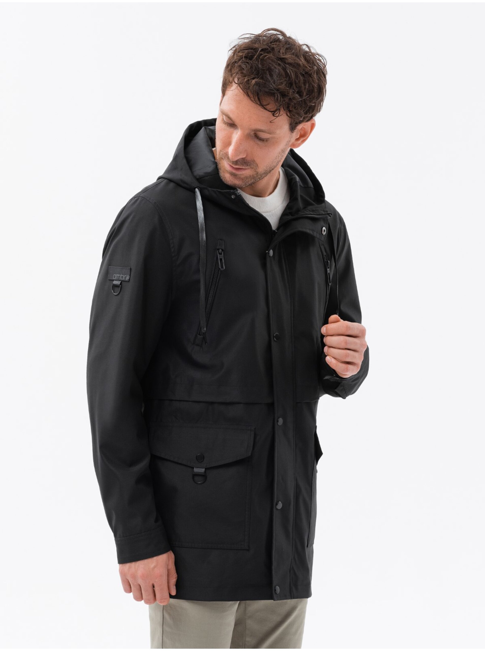 E-shop Čierna pánska bunda Ombre Clothing