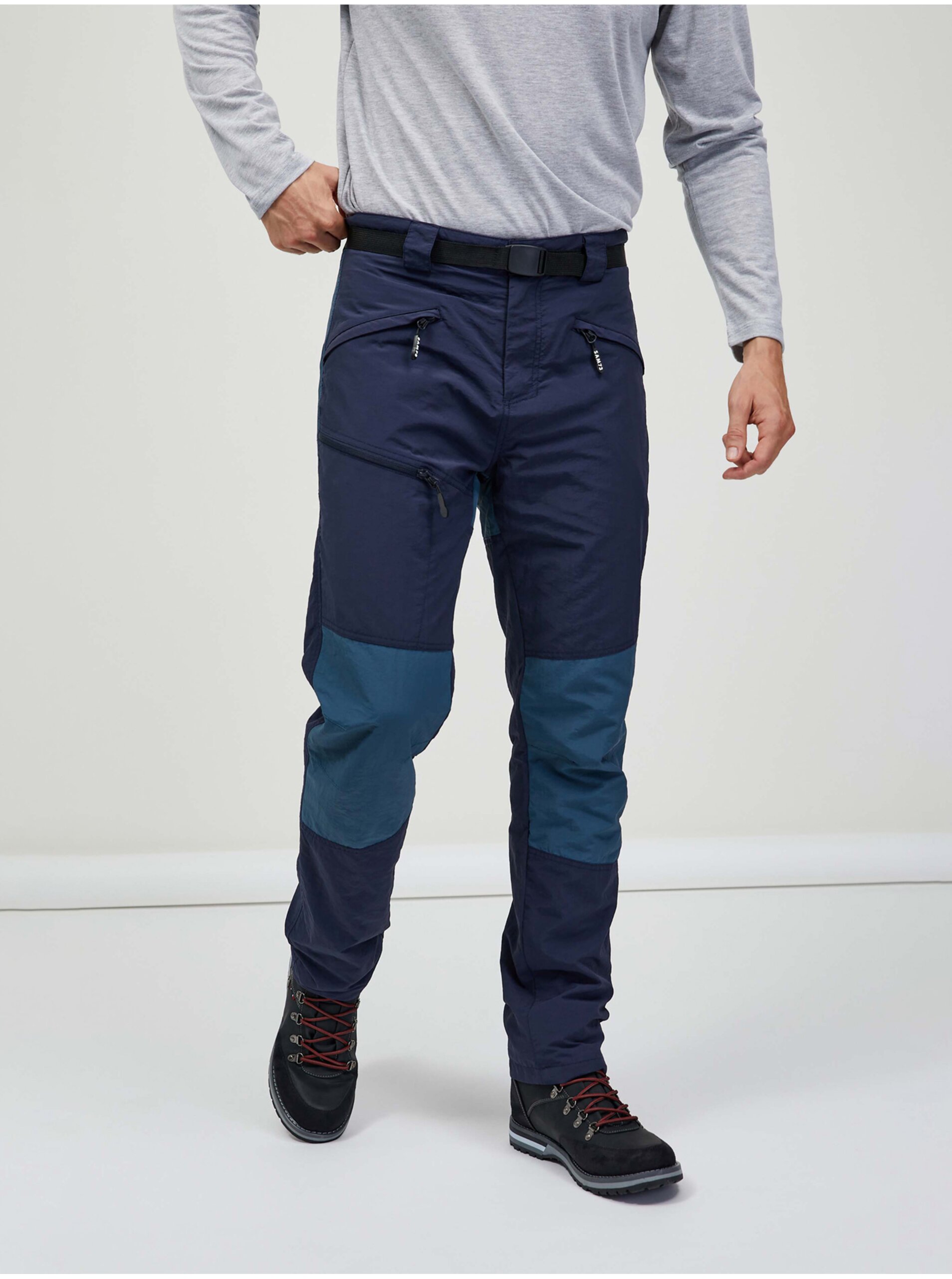 E-shop Tmavě modré pánské kalhoty SAM 73 Grandy