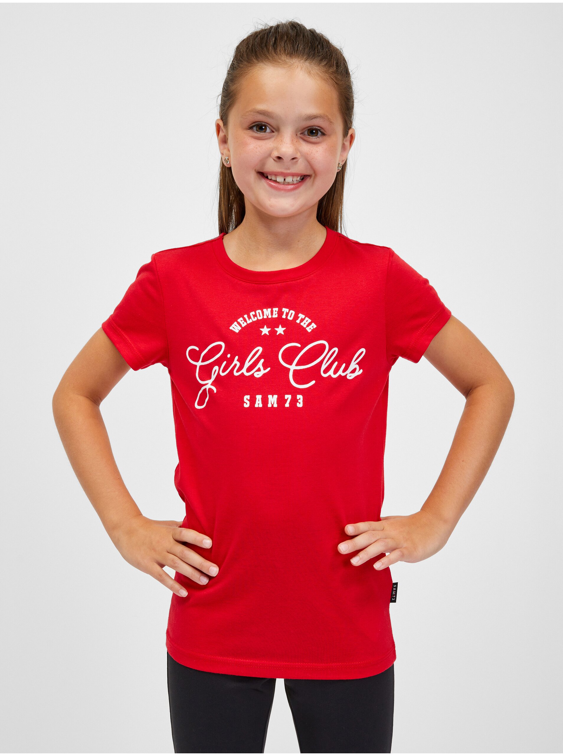 E-shop Červené dievčenské tričko SAM 73 Janli