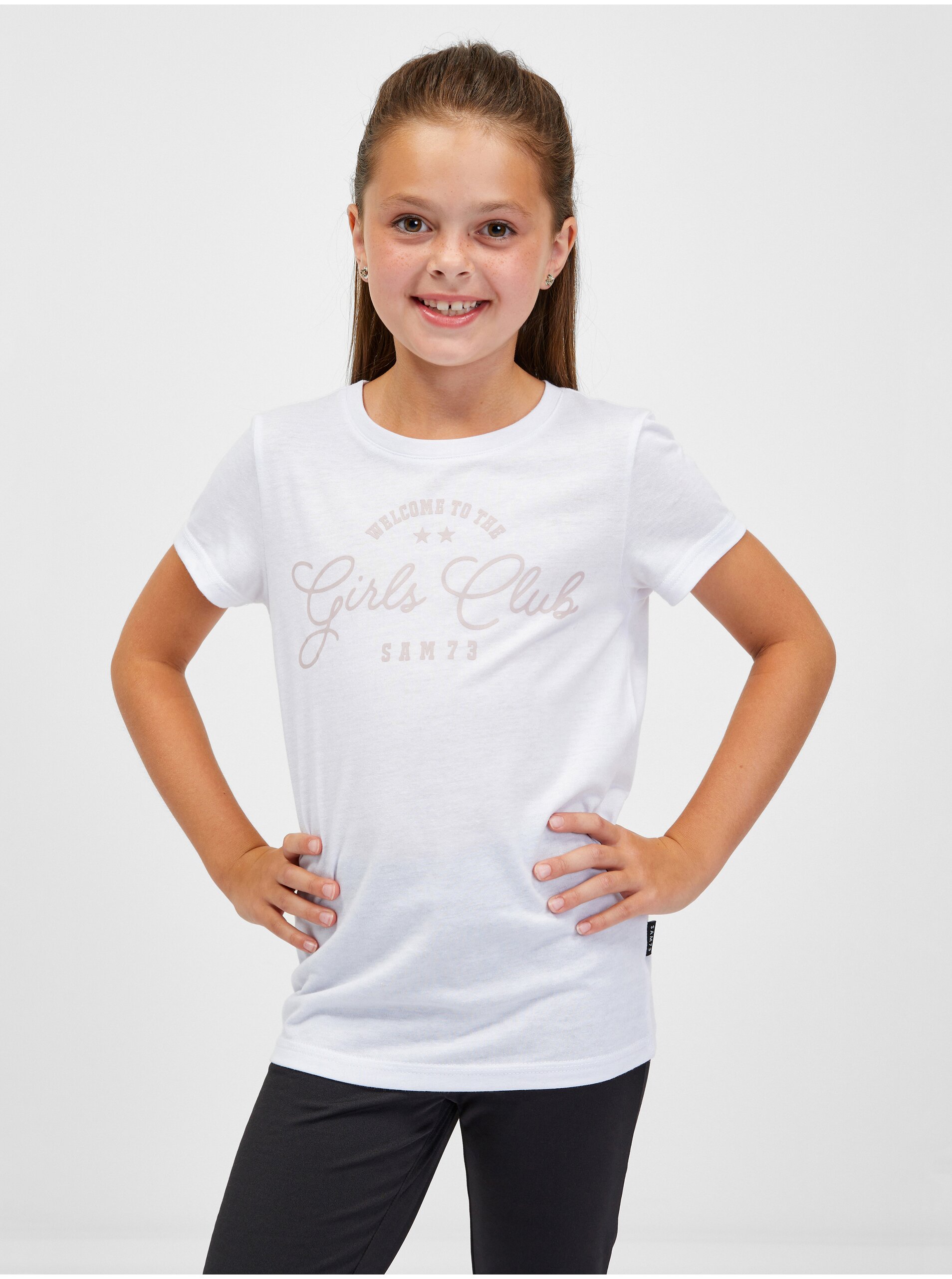 E-shop Bílé holčičí tričko SAM 73 Janli