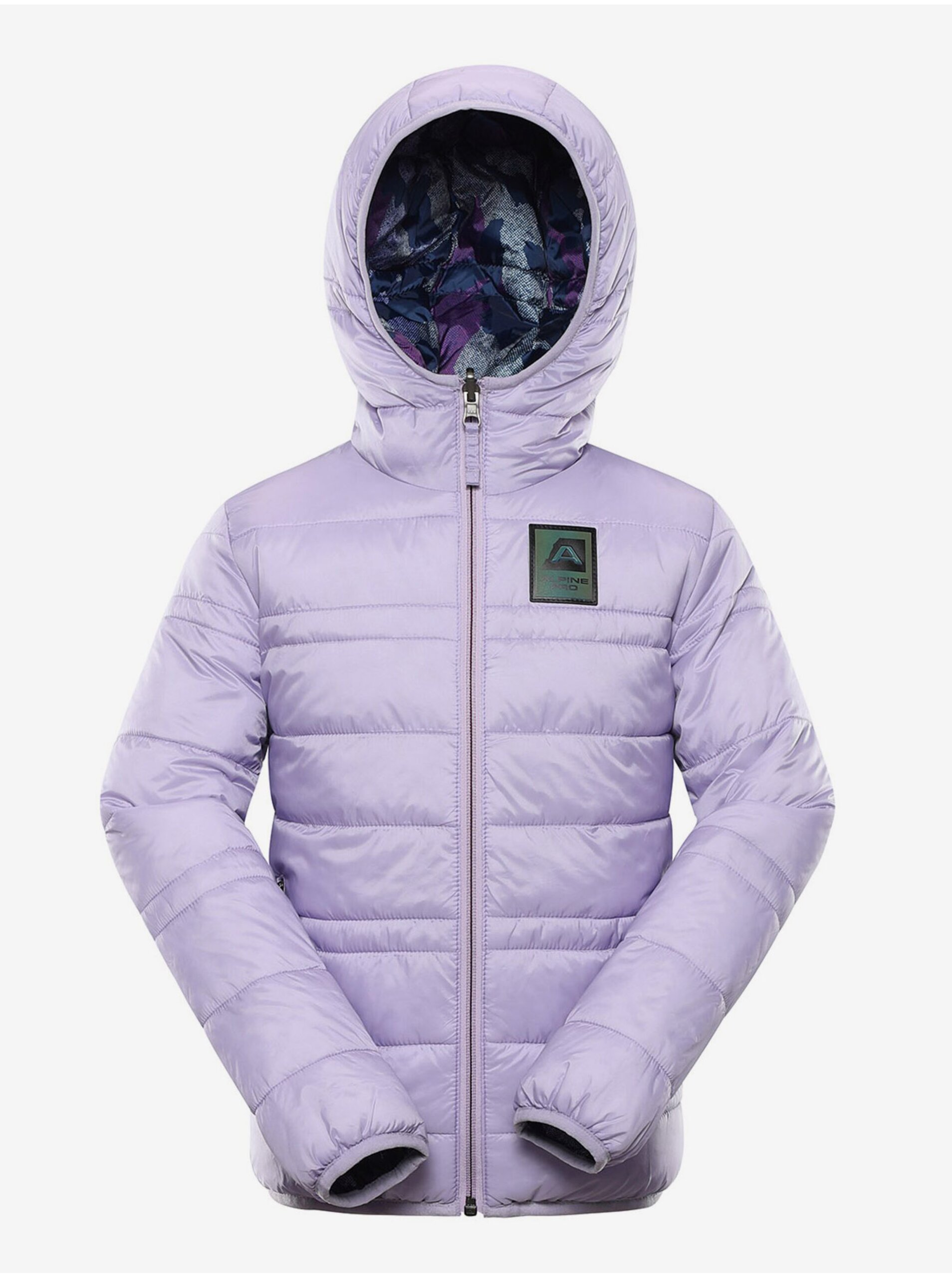 E-shop Fialová detská obojstranná zimná bunda ALPINE PRE EROMO