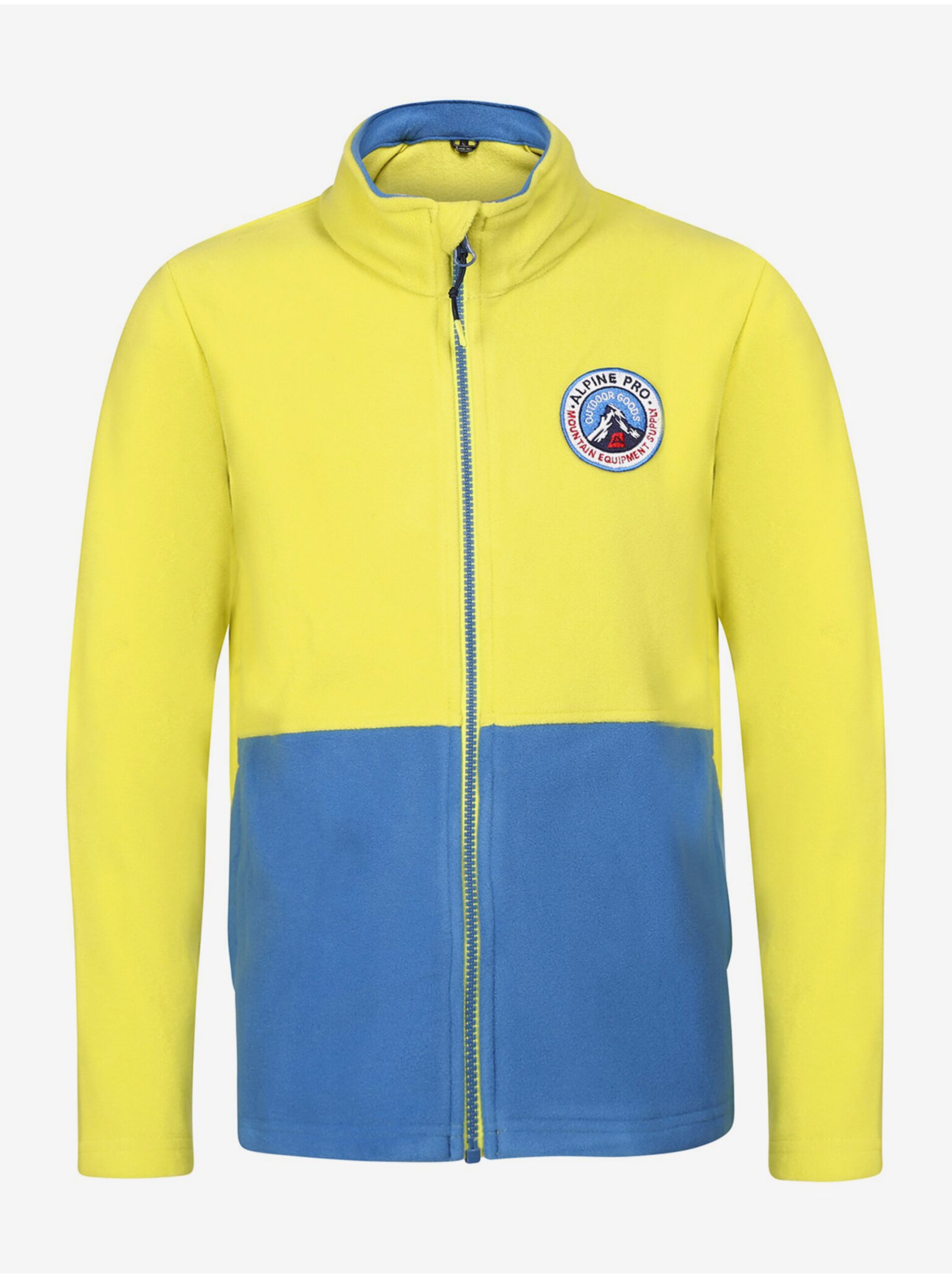 E-shop Modro-žltá detská fleecová mikina ALPINE PRE SIUSO