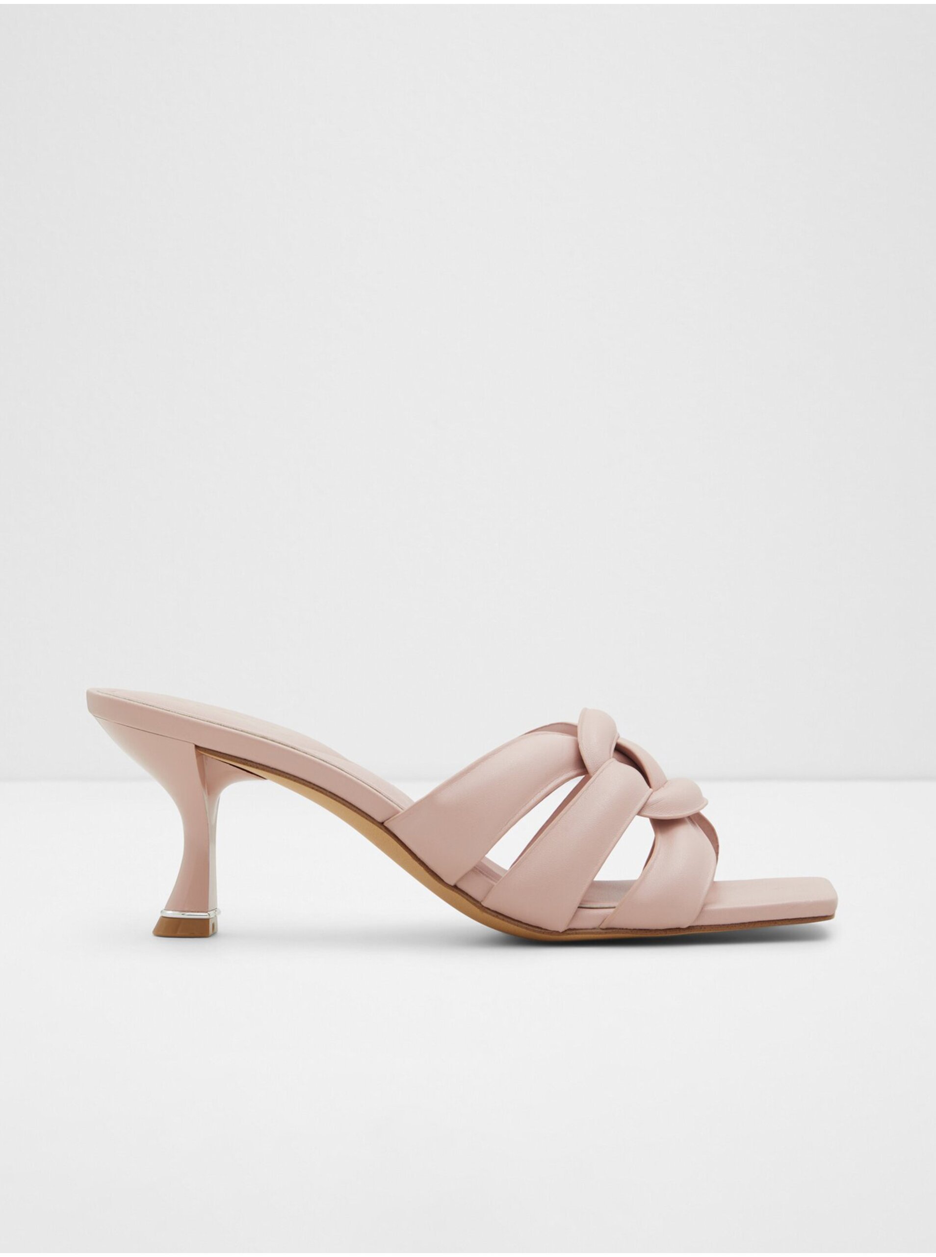 E-shop Světle růžové dámské pantofle na podpatku ALDO Maria