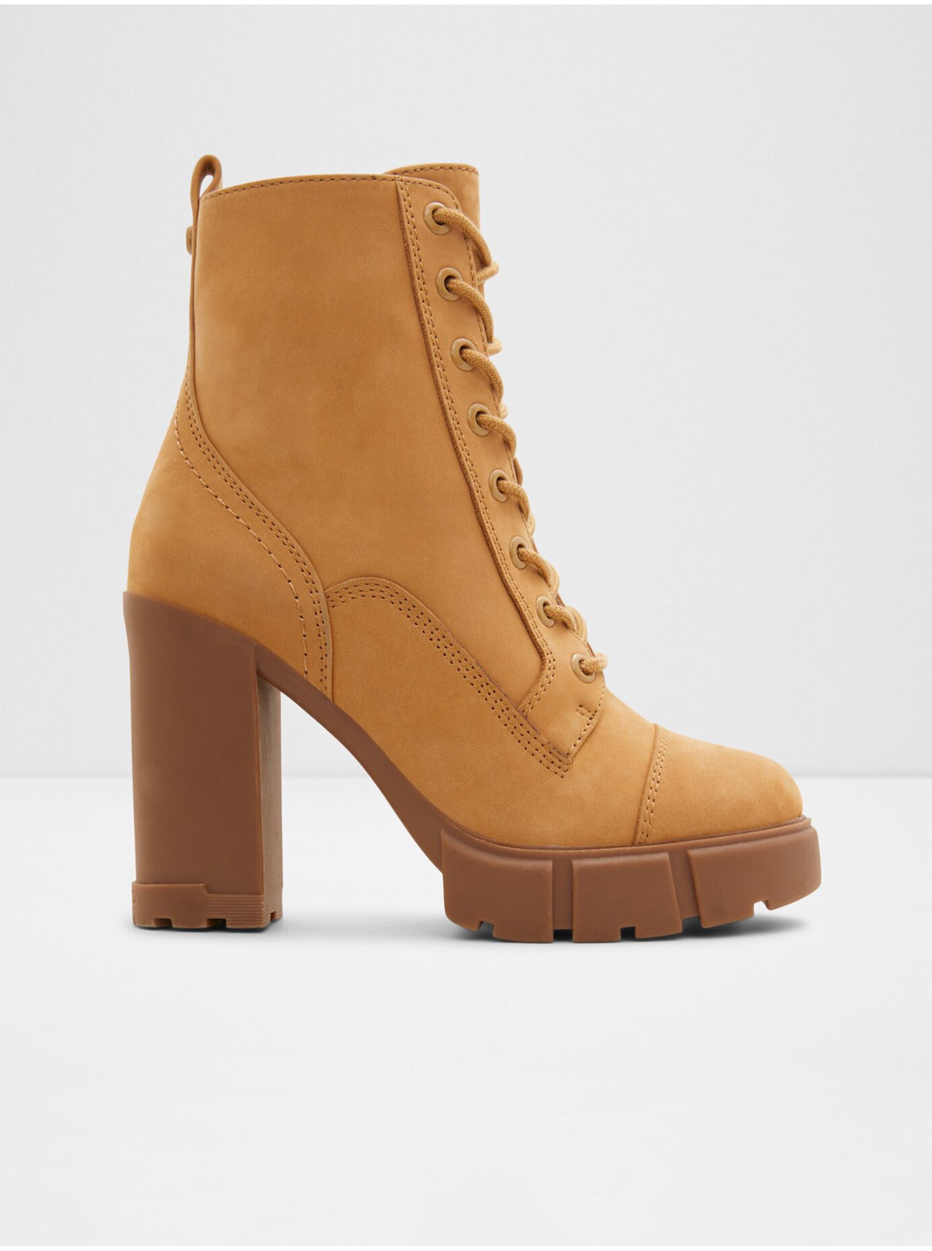 E-shop Světle hnědé dámské kotníkové zimní kožené boty ALDO Rebel2.0