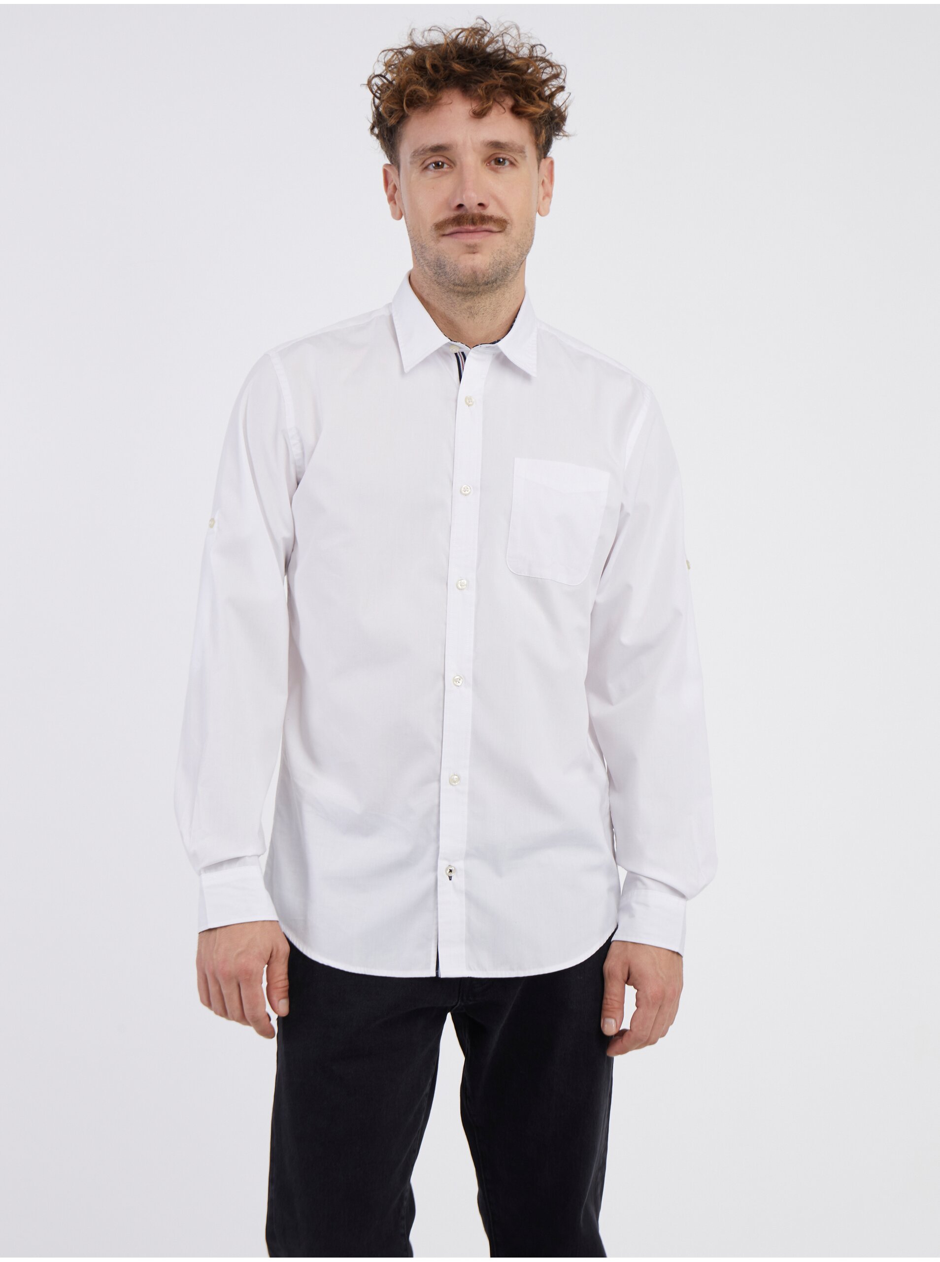 E-shop Bílá pánská košile Jack & Jones Plain