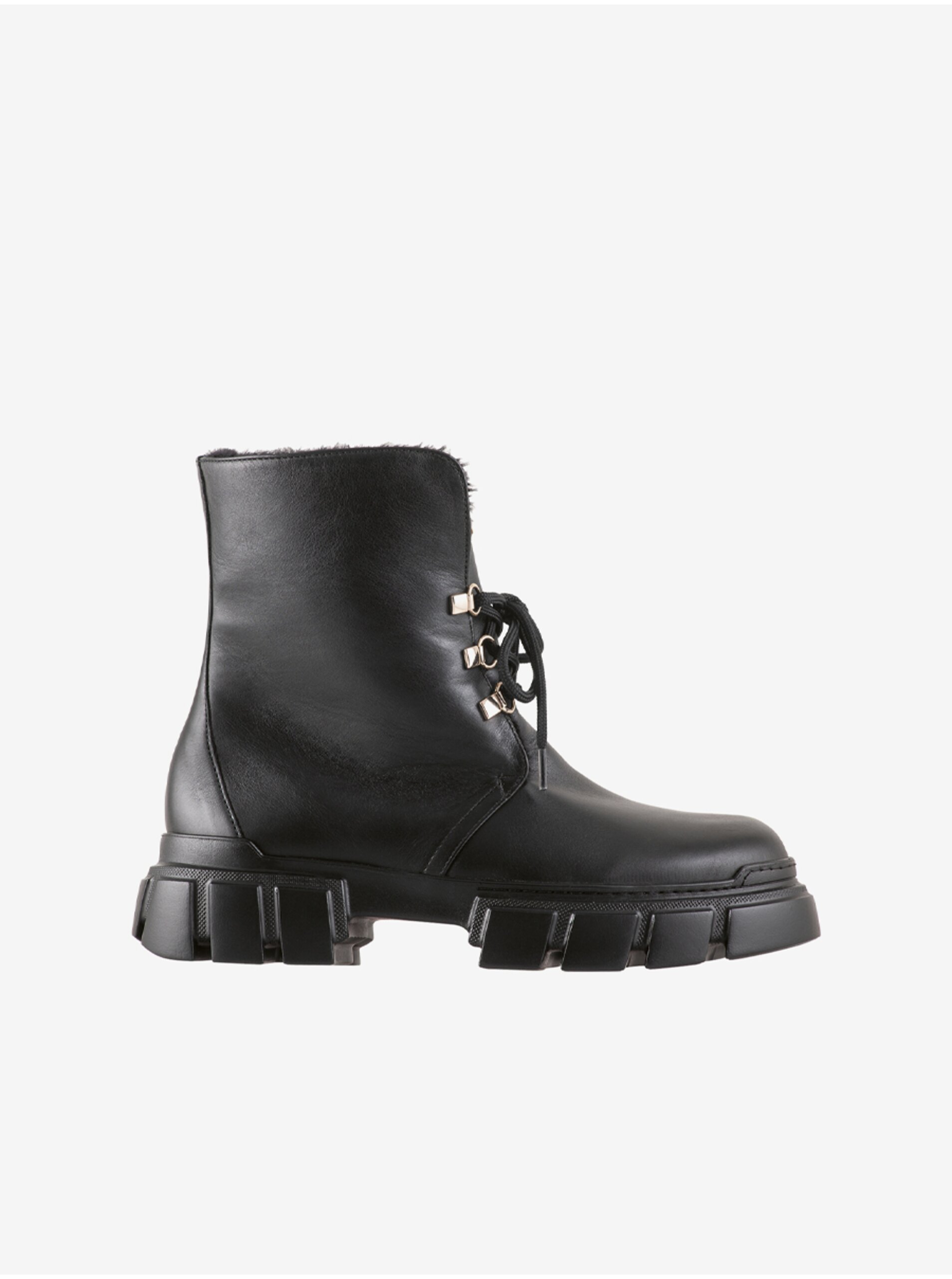 Lacno Čierne dámske kožené členkové topánky Högl Winter hike