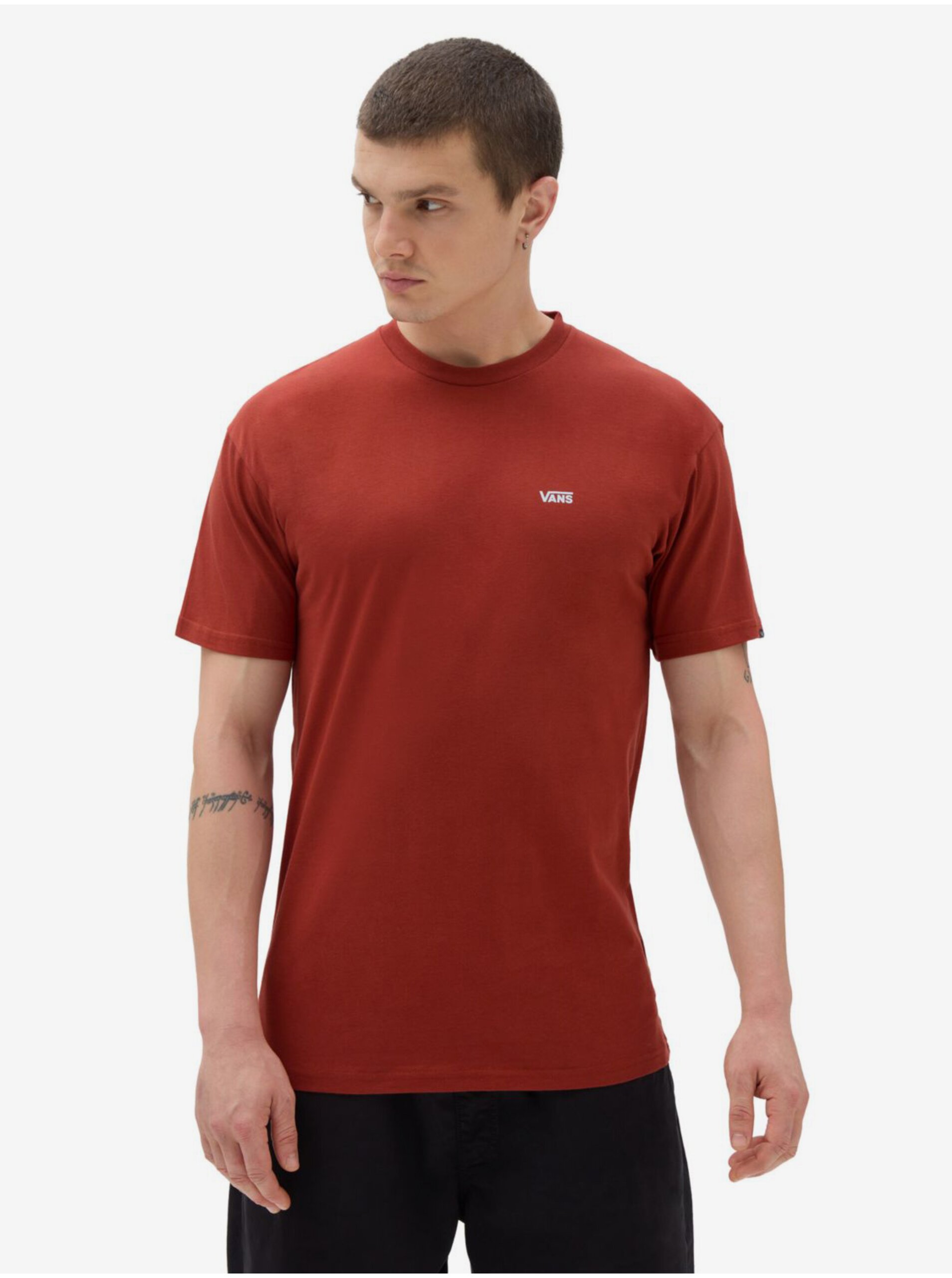 E-shop Cihlové pánské tričko VANS