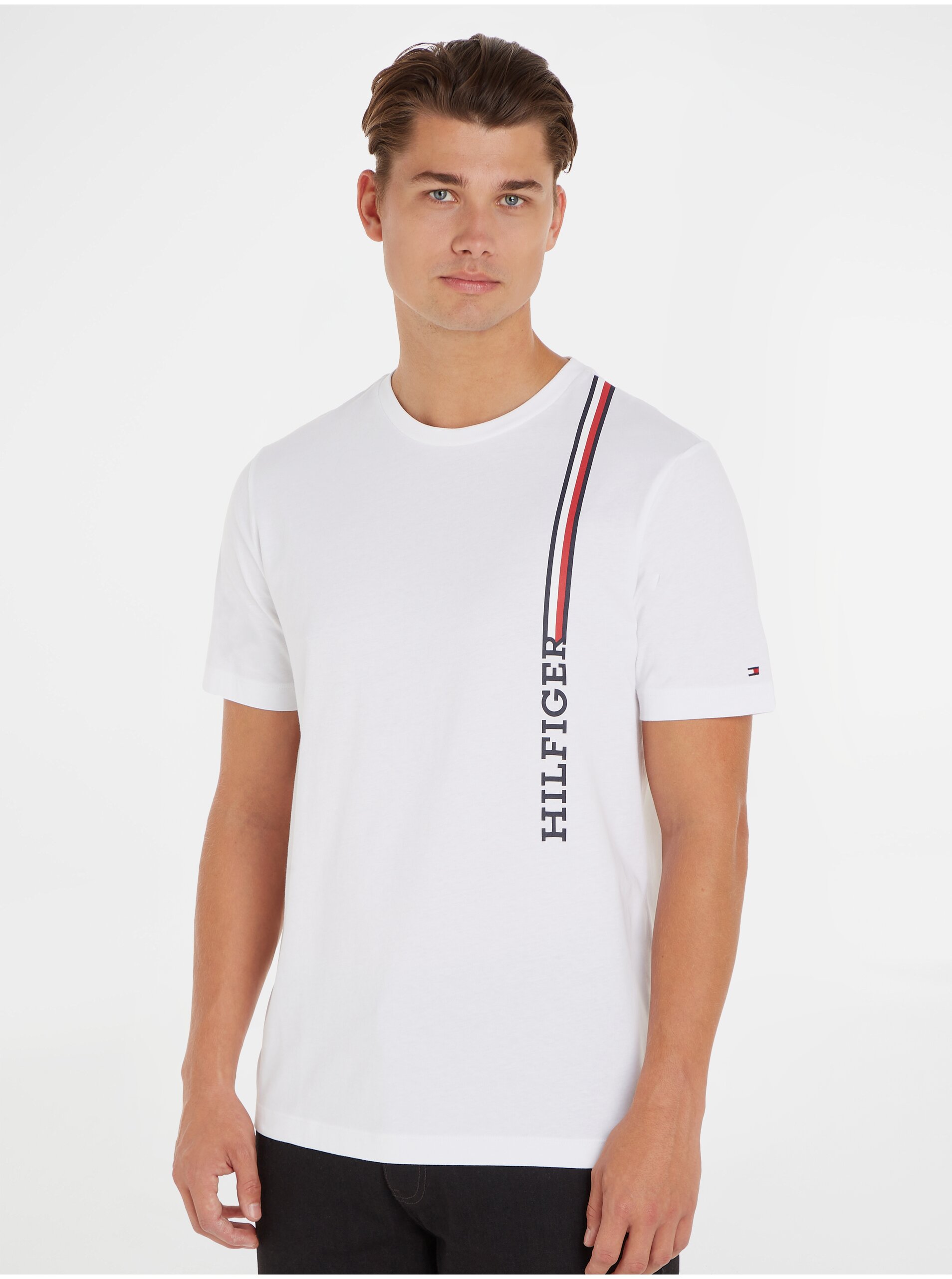 E-shop Biele pánske tričko Tommy Hilfiger