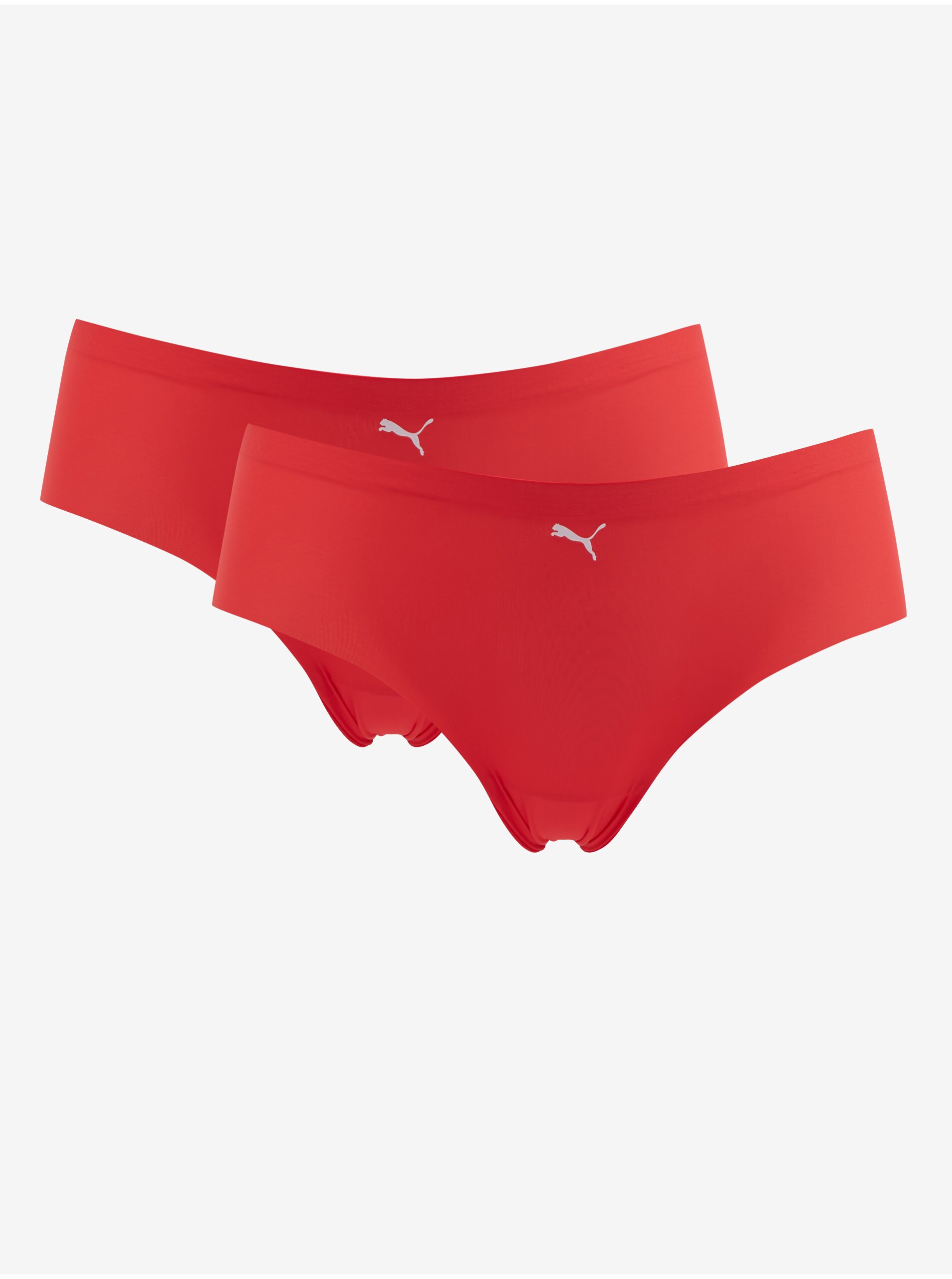 Lacno Súprava dvoch dámskych bezšvíkových nohavičiek v červenej farbe Puma