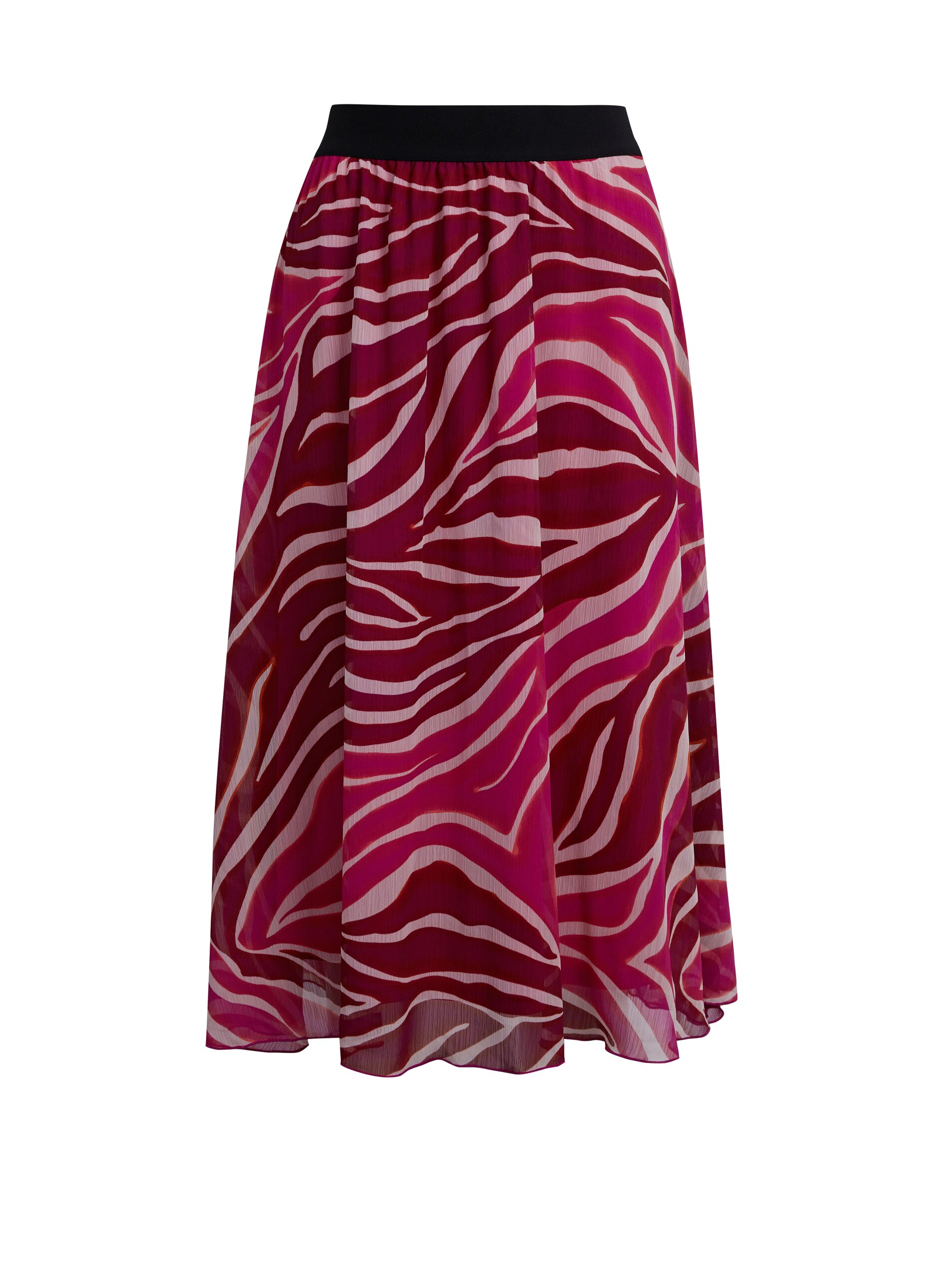 Lacno Ružovo-vínová dámska vzorovaná midi sukňa ORSAY