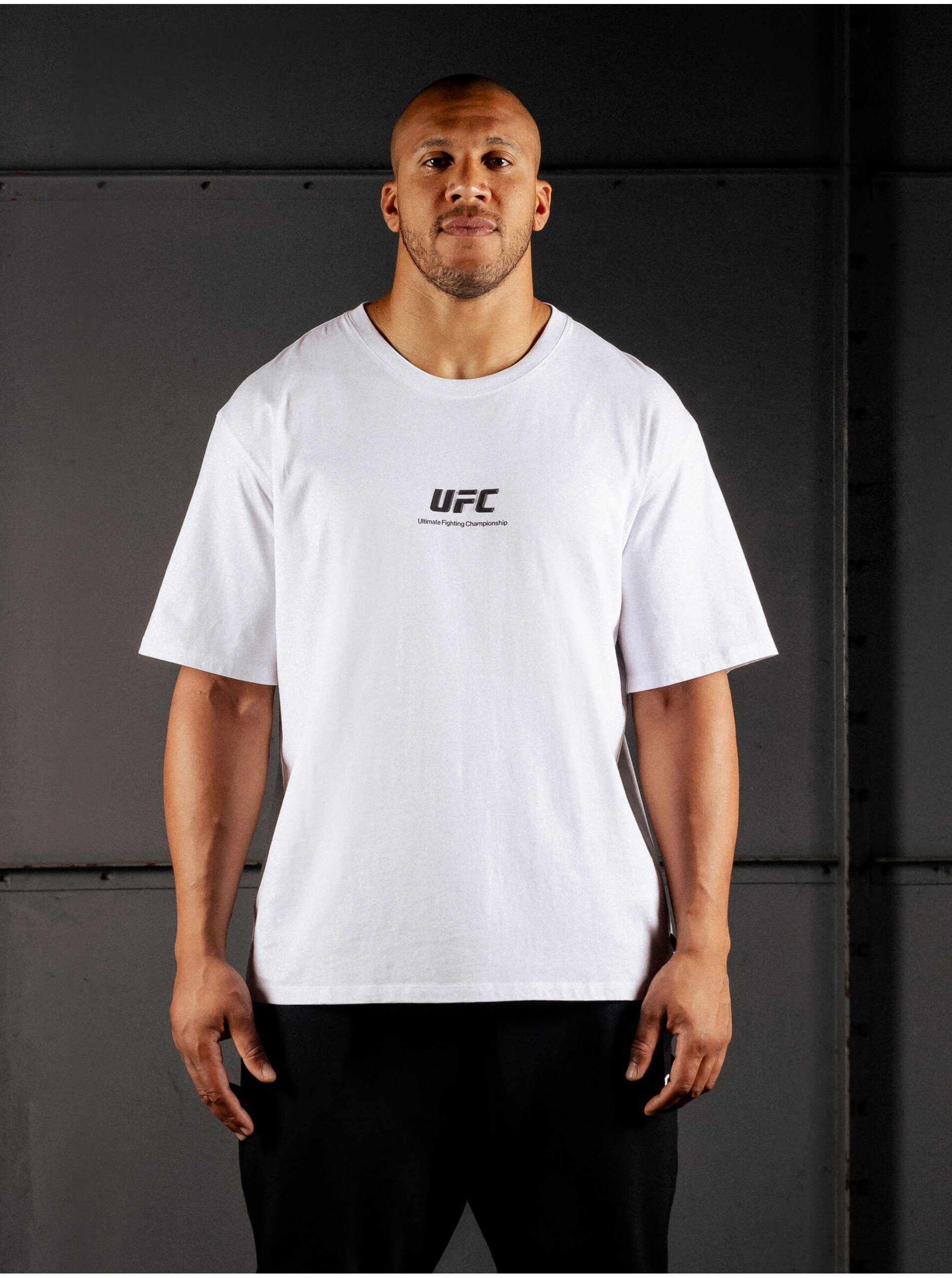 Lacno Biele pánske tričko Celio UFC
