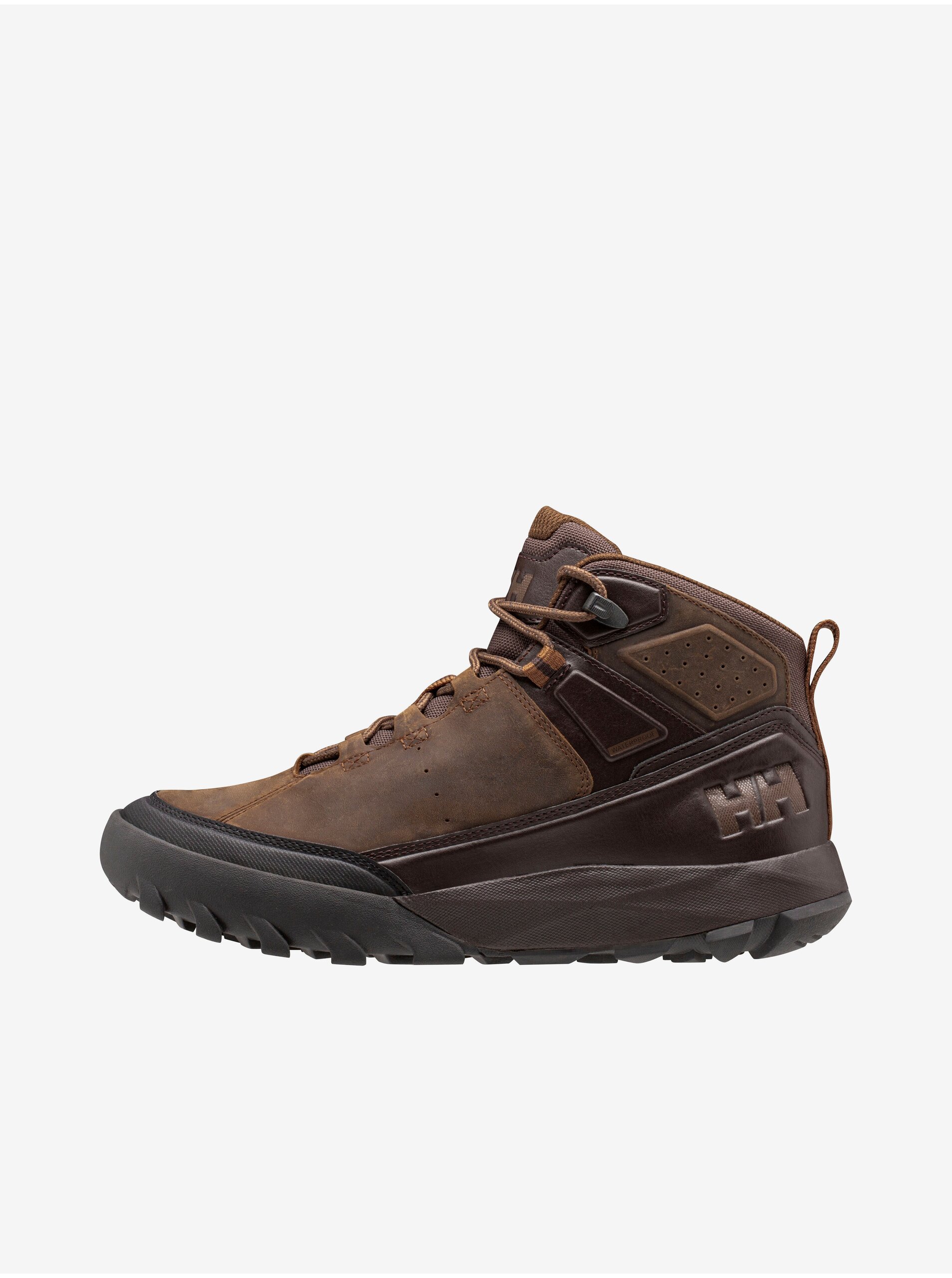 E-shop Tmavě hnědé pánské kožené kotníkové boty HELLY HANSEN Sierra LX
