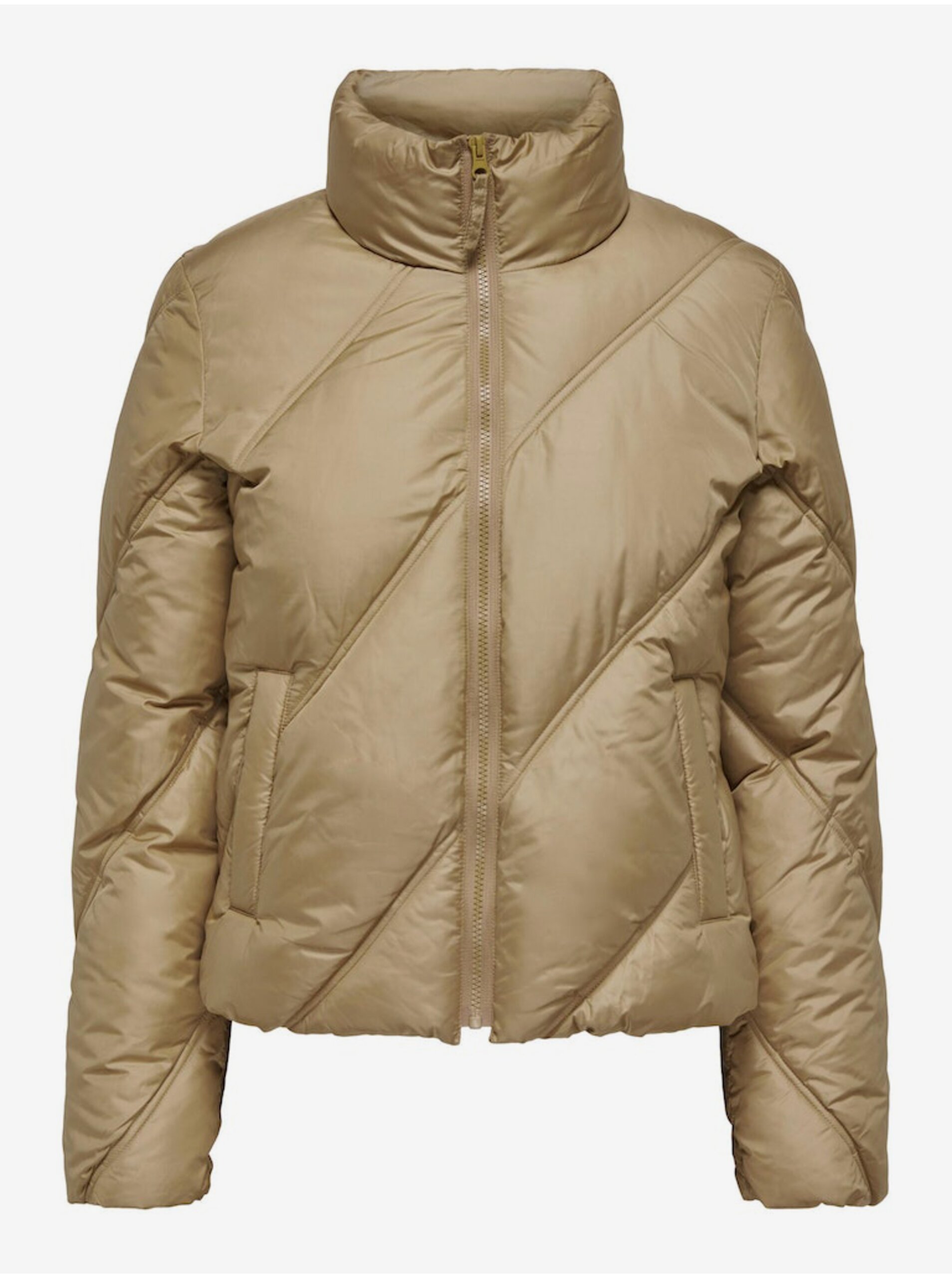 E-shop Béžová dámská prošívaná zimní bunda JDY Verona