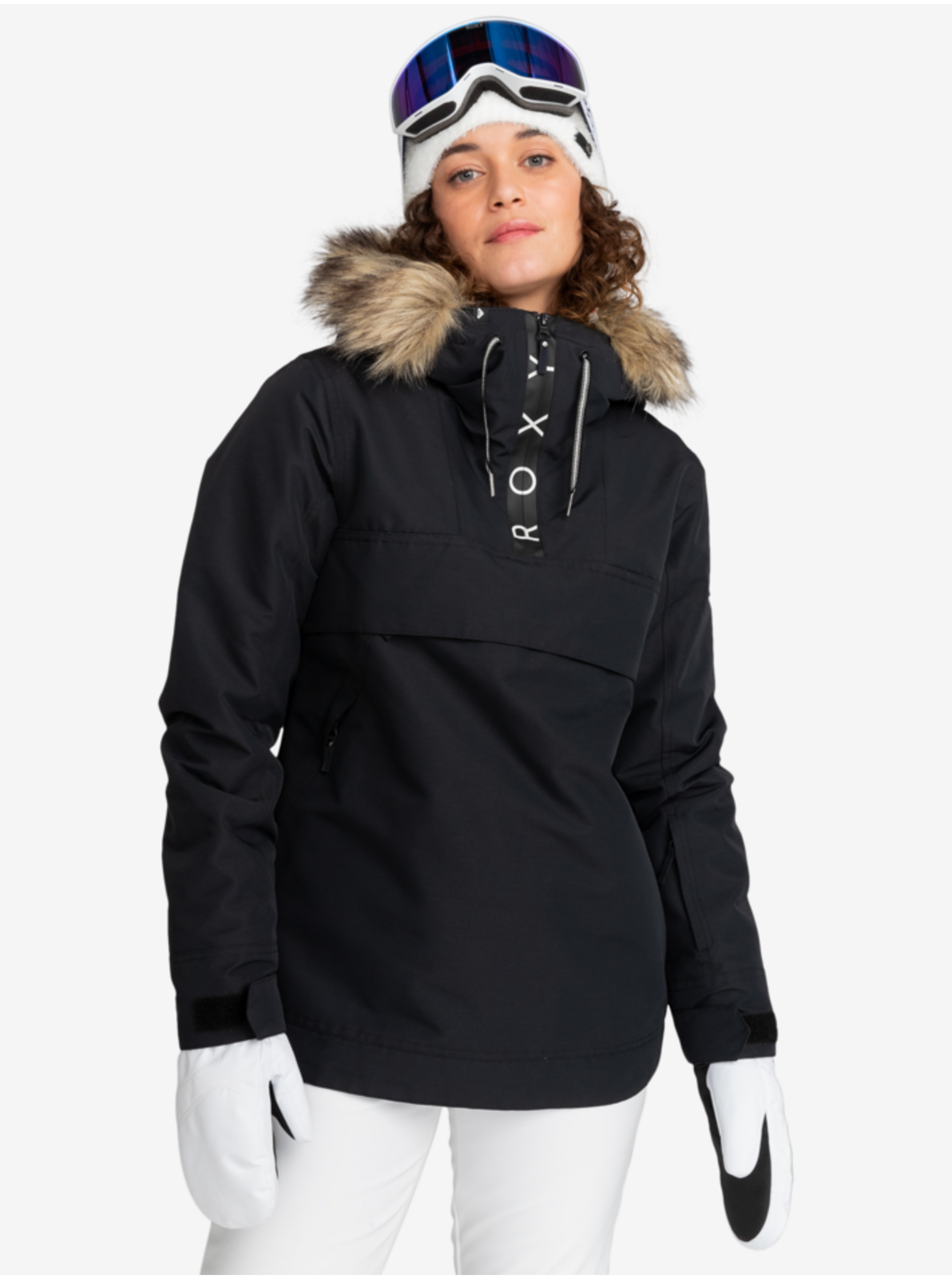 Levně Černá dámská lyžařská bunda Roxy Shelter
