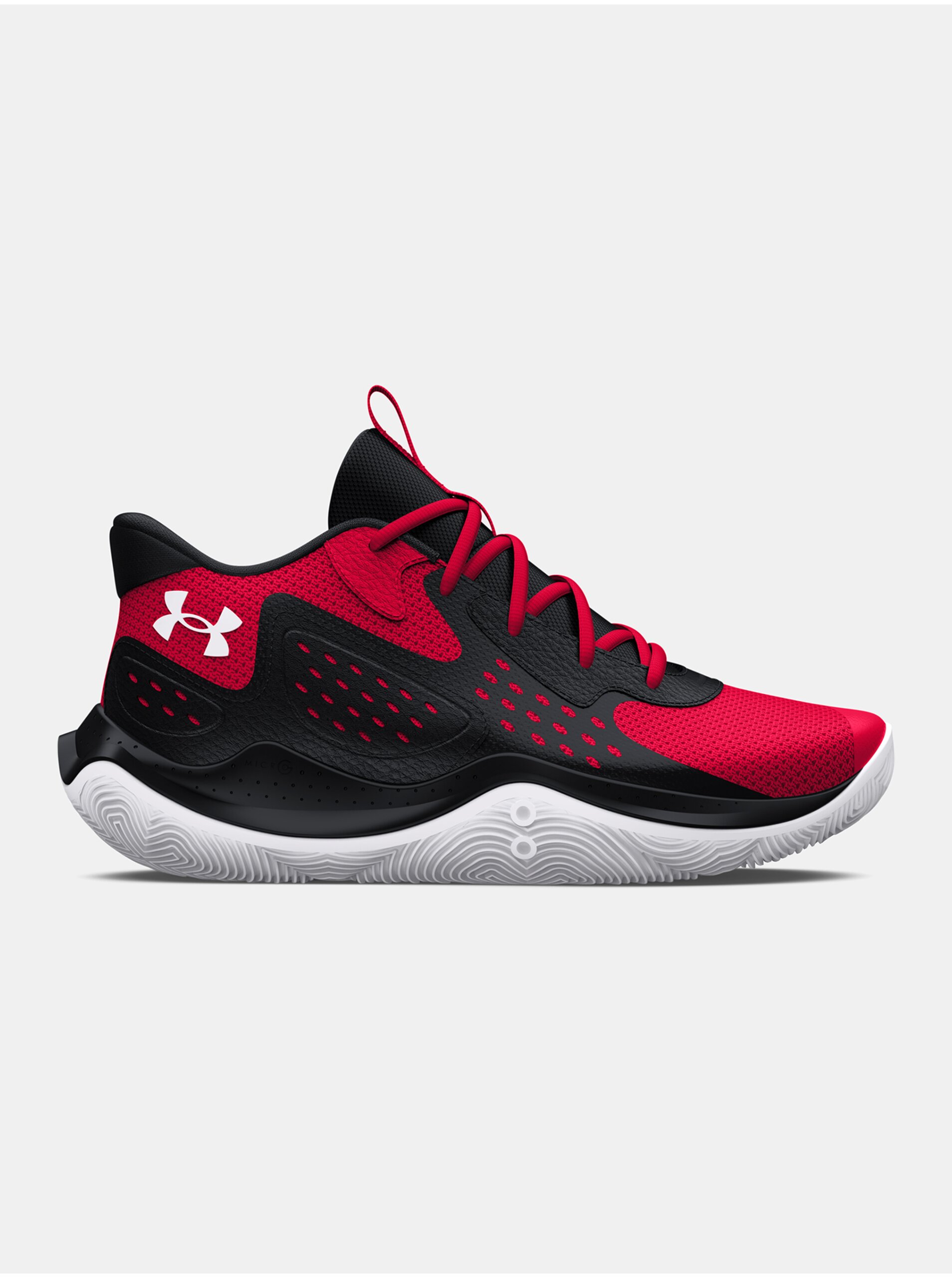 Levně Červené sportovní tenisky s koženými detaily Under Armour UA JET '23 Unisex