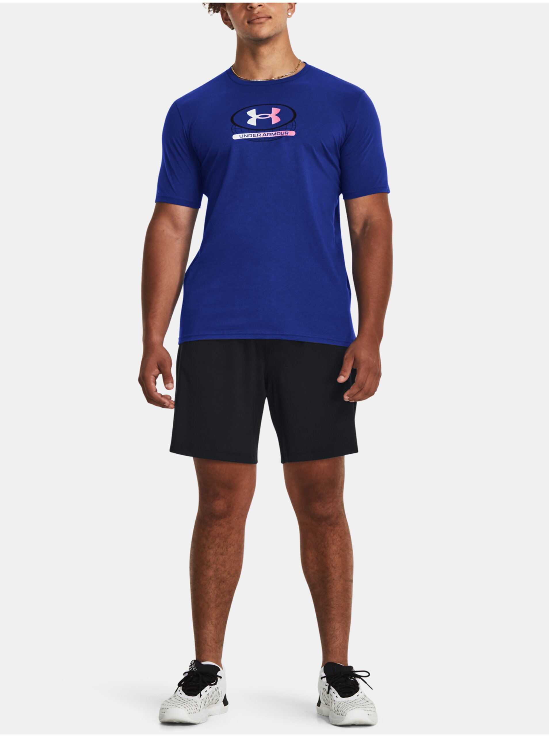 Modré tričko Under Armour UA GLOBAL LOCKERTAG SS