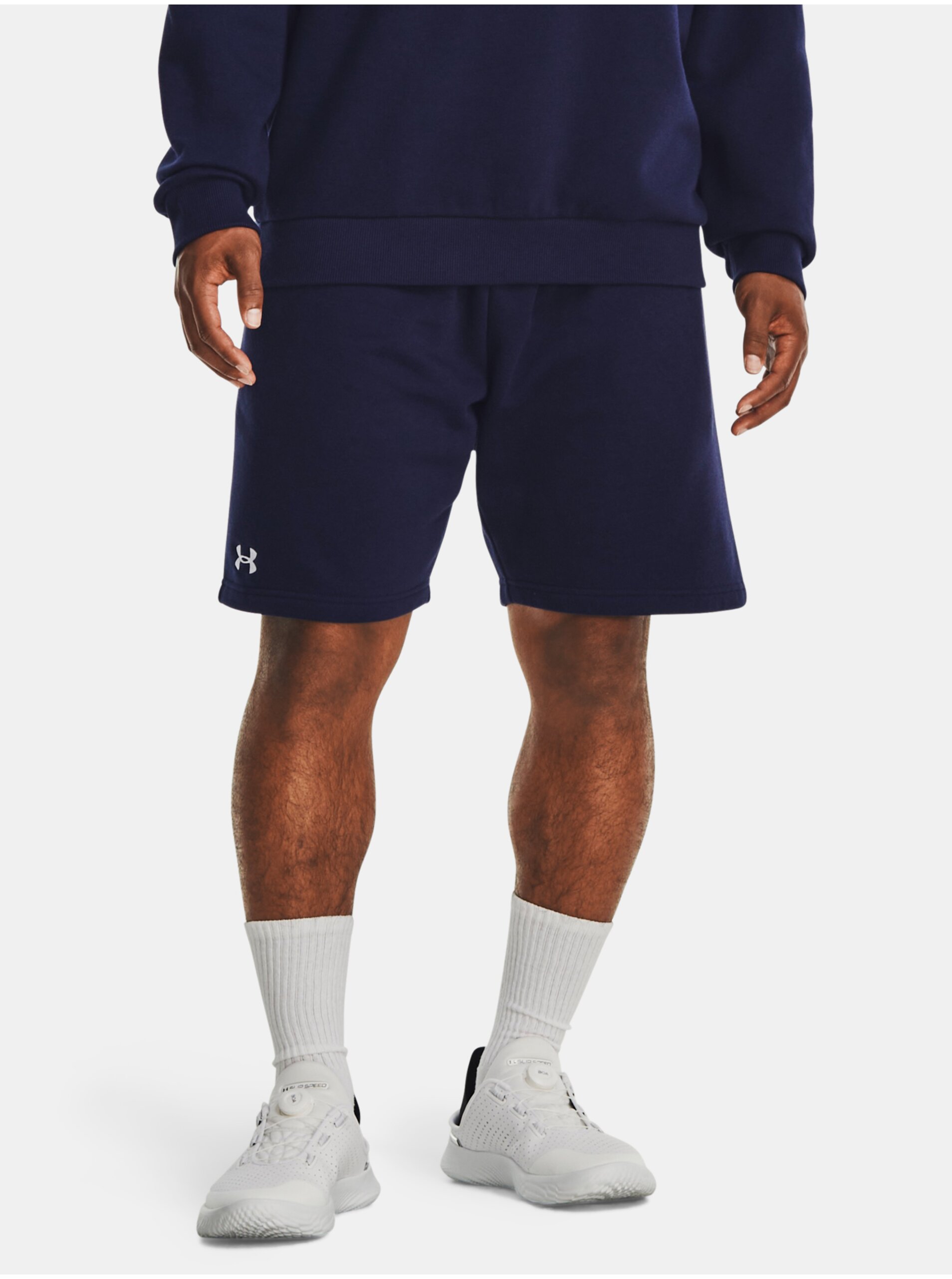 E-shop Tmavě modré kraťasy Under Armour UA Rival Fleece Shorts