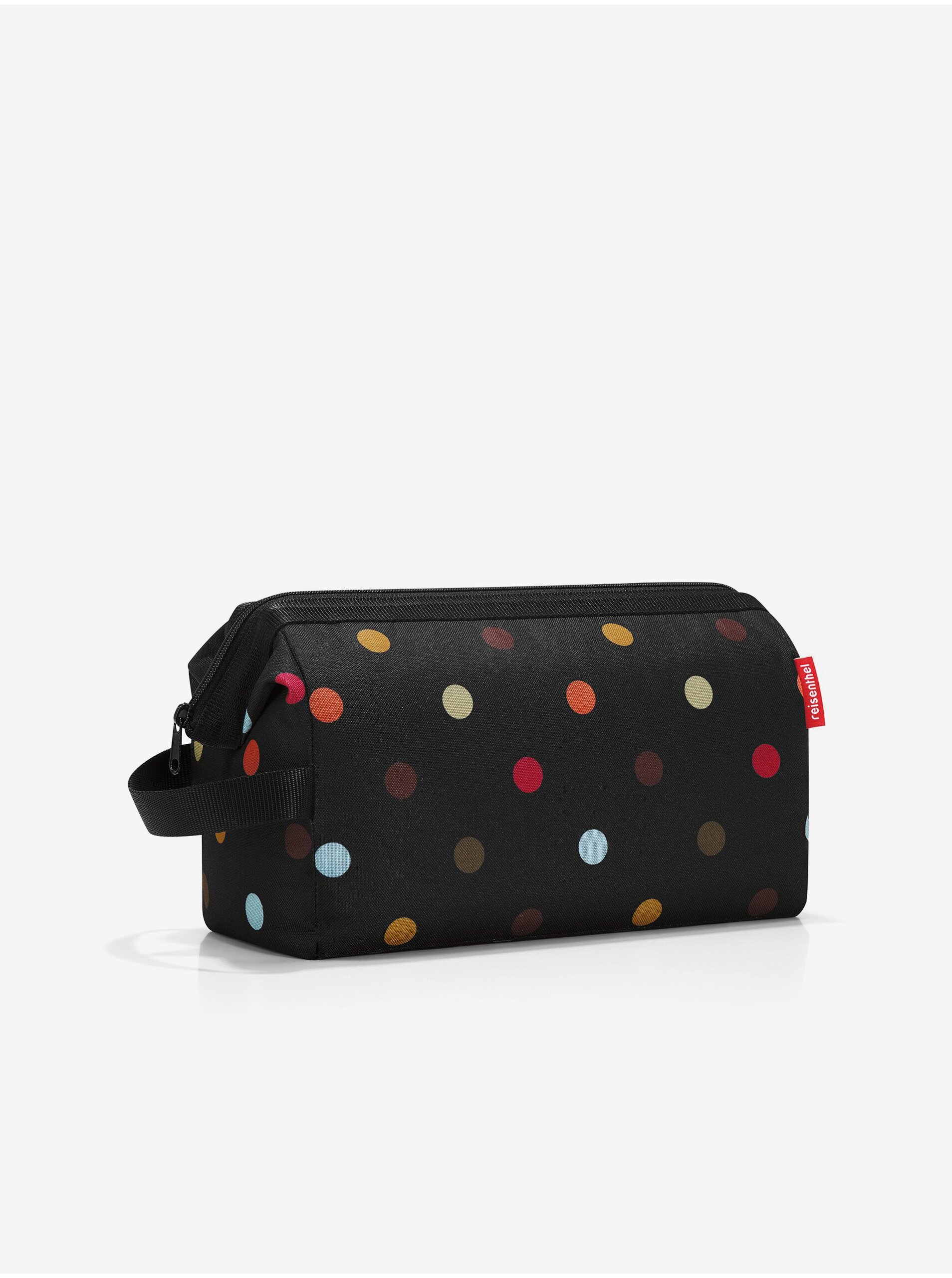 Levně Černá dámská cestovní puntíkovaná kosmetická taška Reisenthel