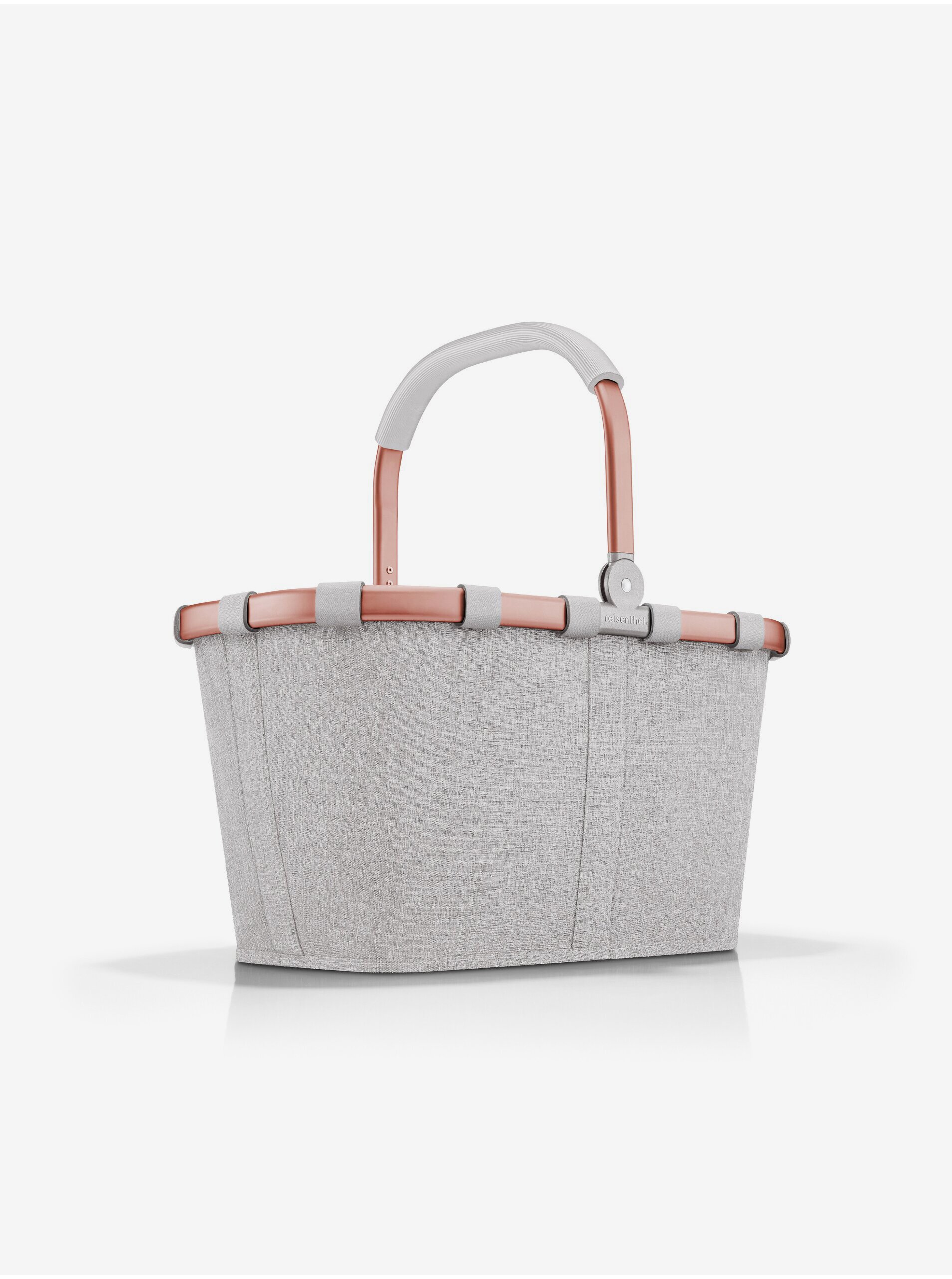 Levně Šedý nákupní košík s růžovým rámem Reisenthel Carrybag