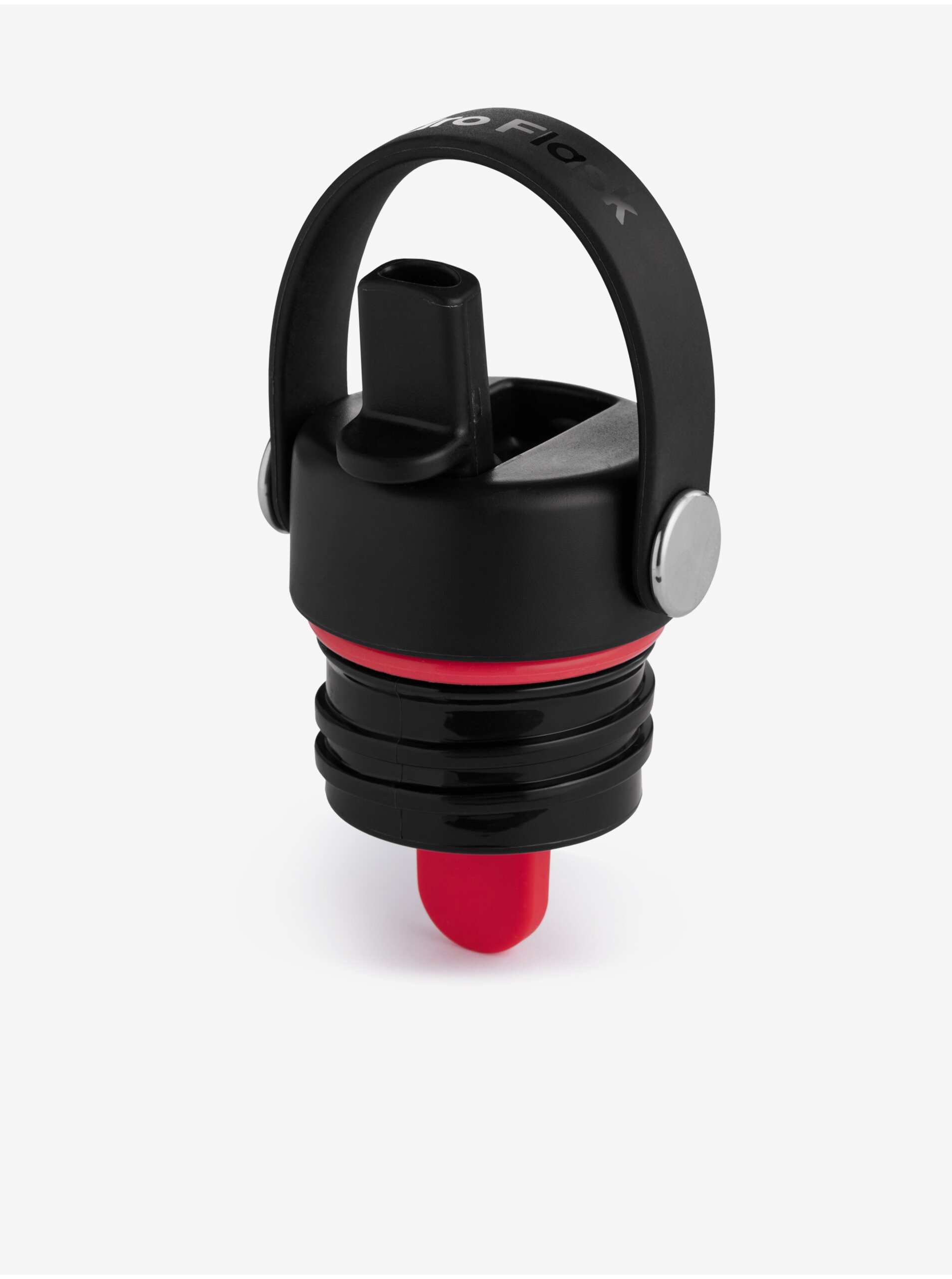 Levně Černo-červené náhradní víčko s brčkem na nerezovou termolahev Standart Mouth Flex Cap Hydro Flask
