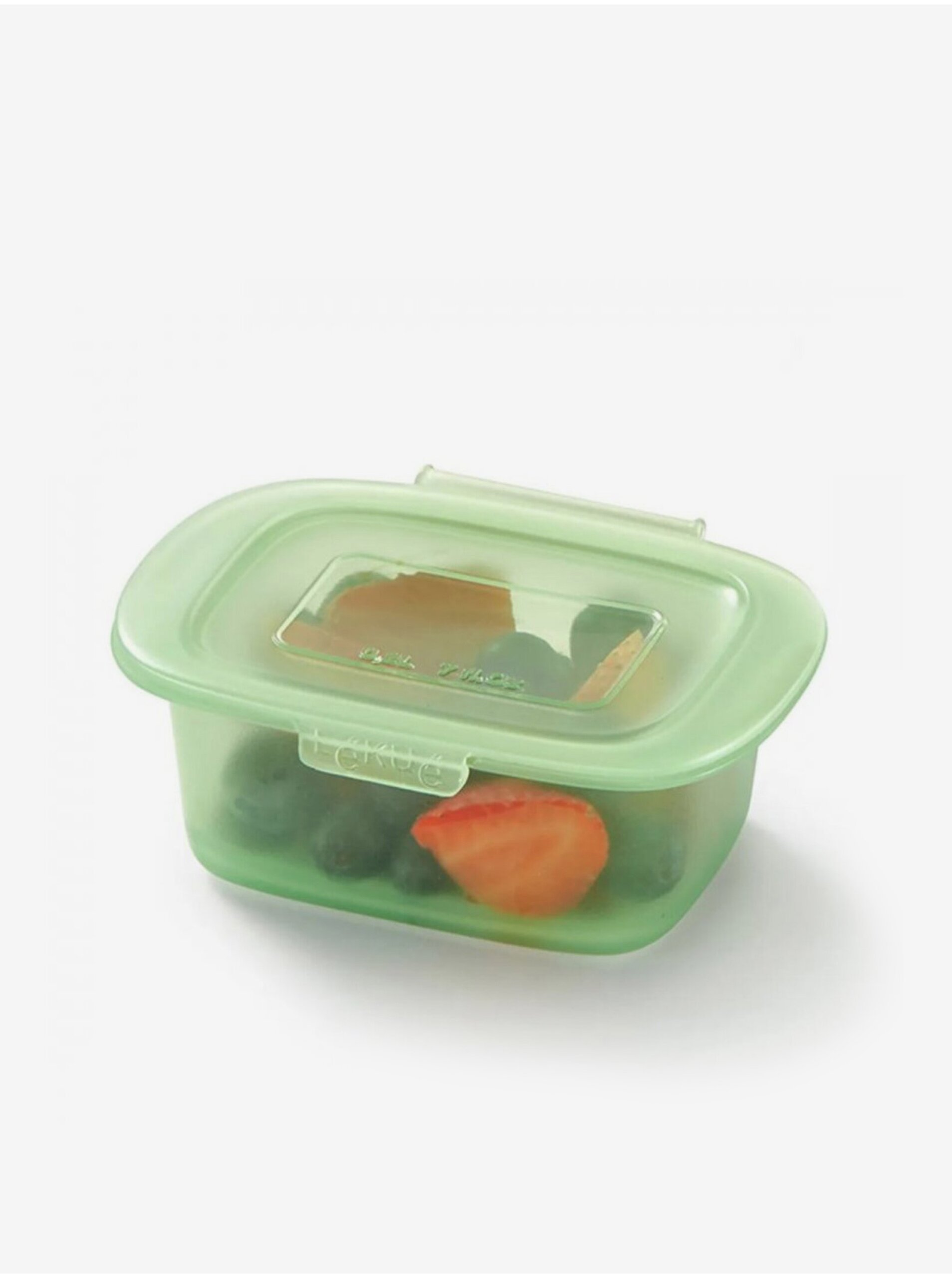 Levně Zelený silikonový box na skladování potravin Lékué (200 ml)