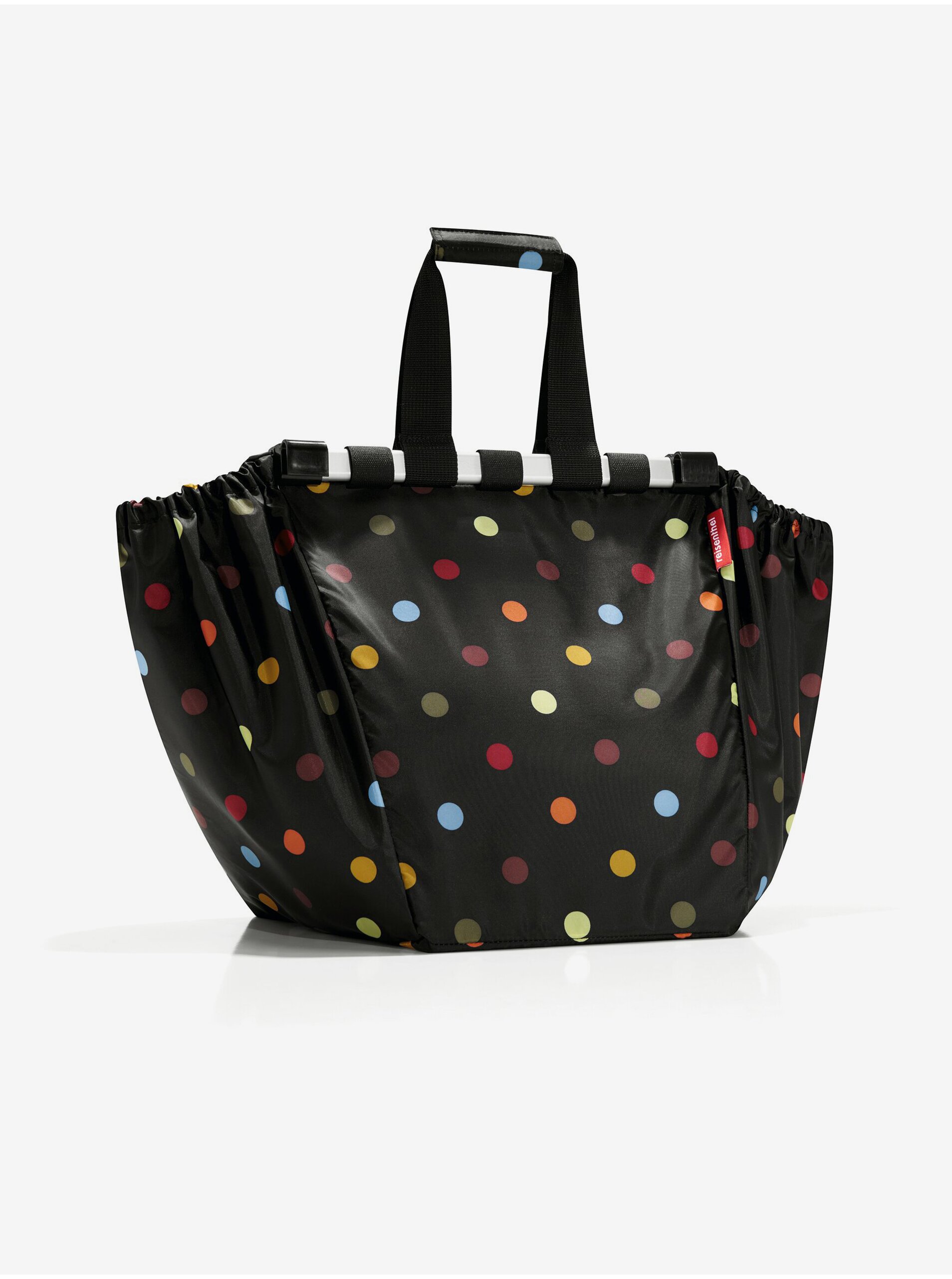Levně Černá unisex puntíkovaná nákupní taška Reisenthel Easyshoppingbag
