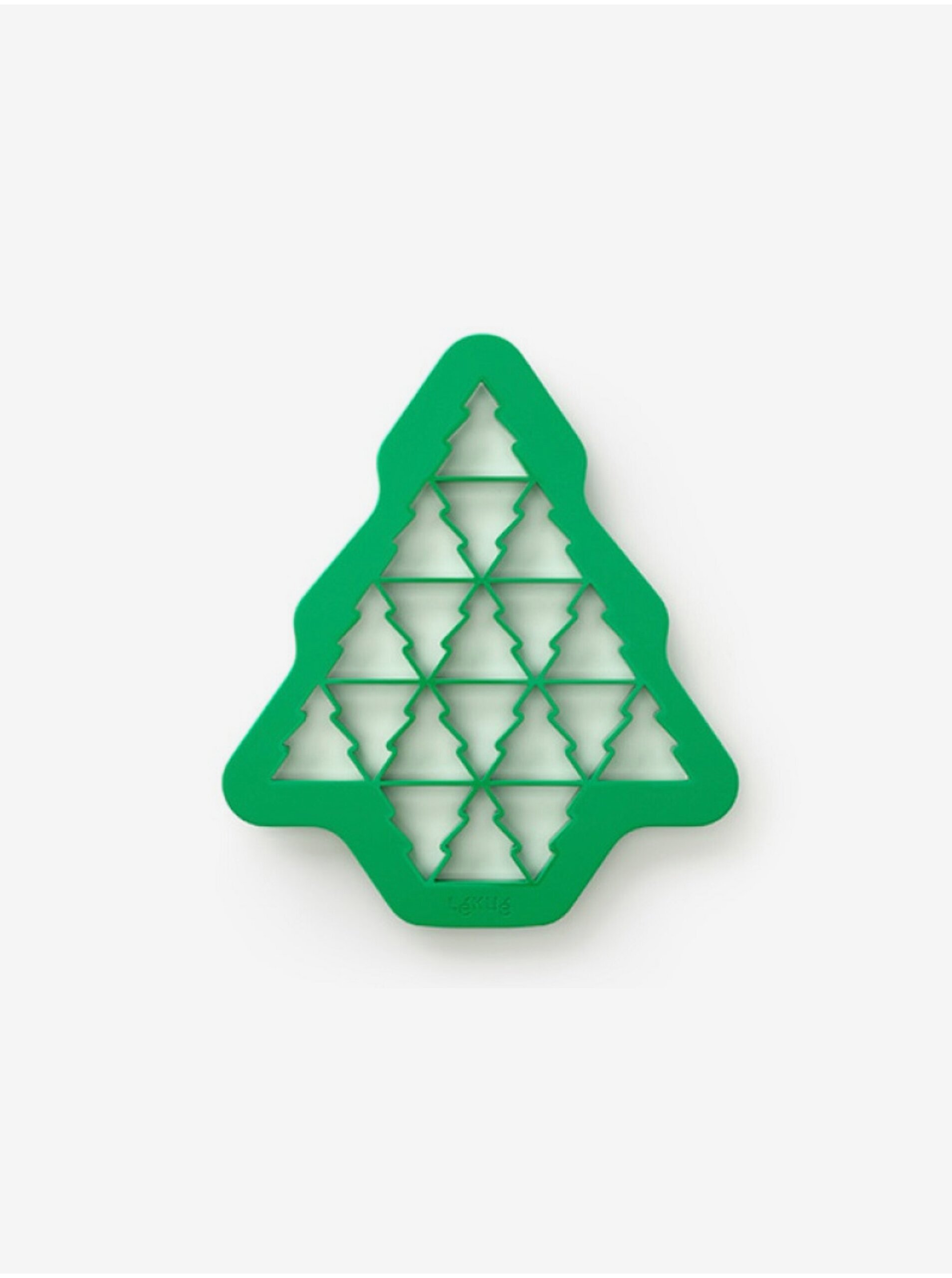 Levně Zelená vykrajovací forma na sušenky Lékué Vánoční stromečky