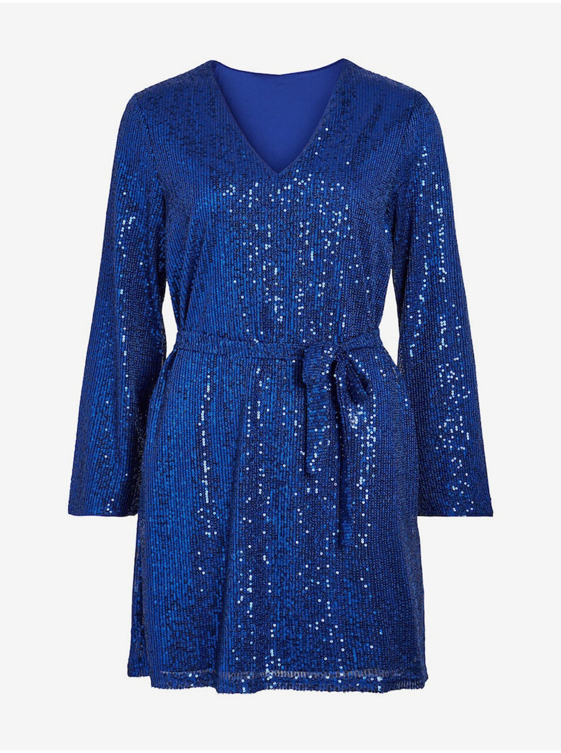 Lacno Modré dámske šaty VILA Viglitas Deep