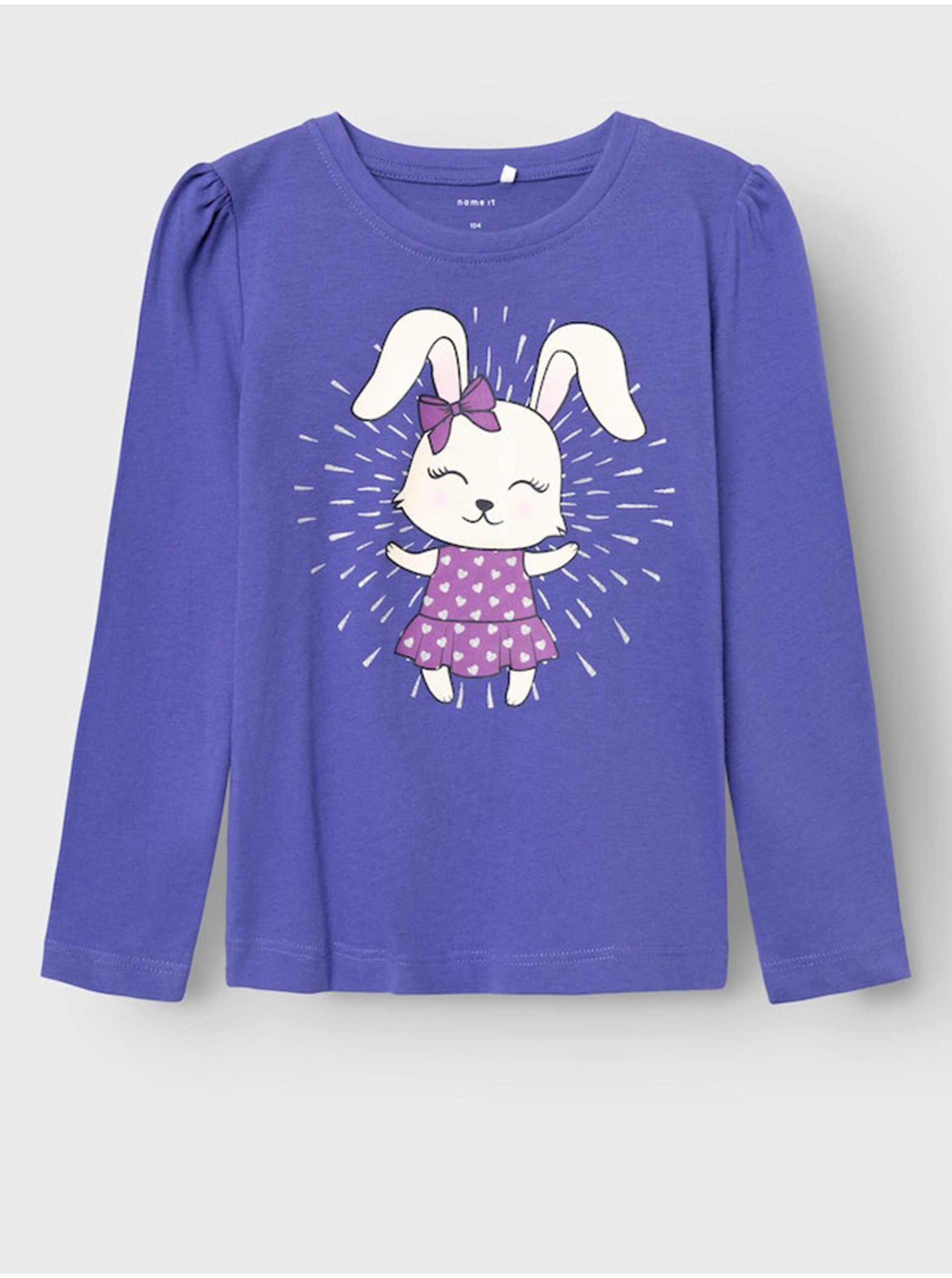 E-shop Fialové holčičí tričko s dlouhým rukávem name it Roselin