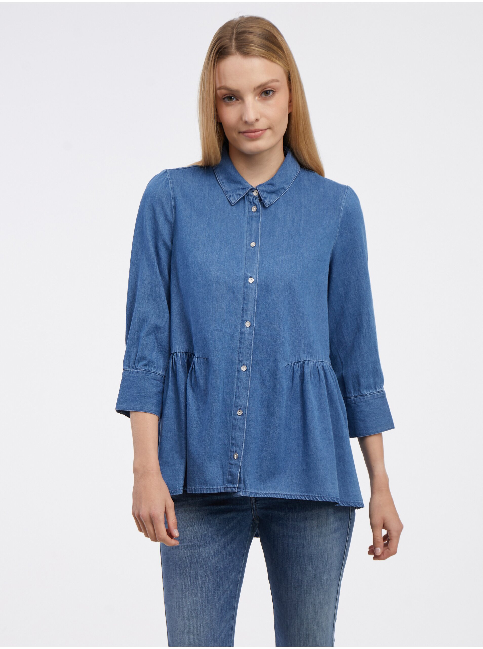 E-shop Modrá dámská džínová košile ONLY New Canberra