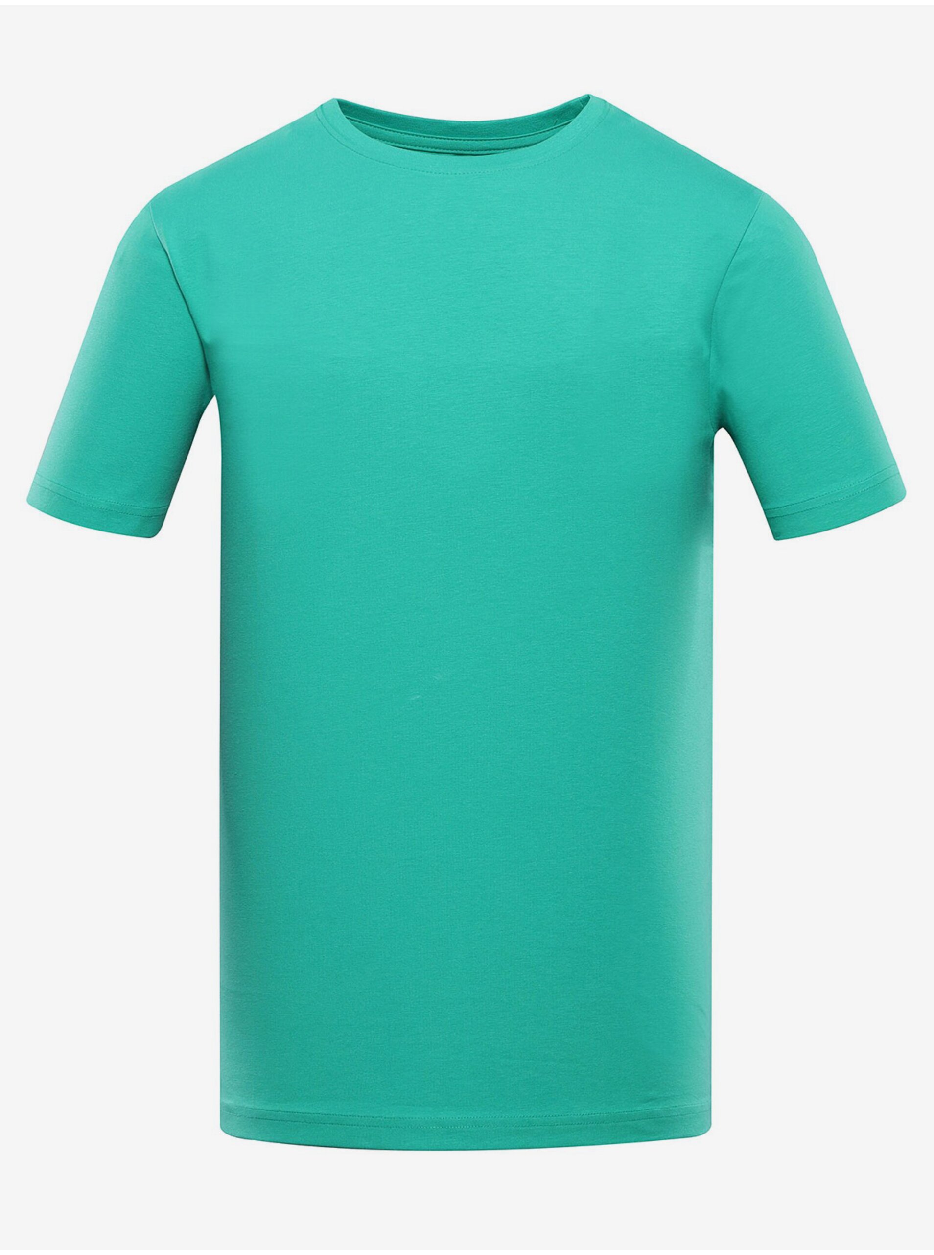 E-shop Tyrkysové pánské basic tričko NAX GARAF