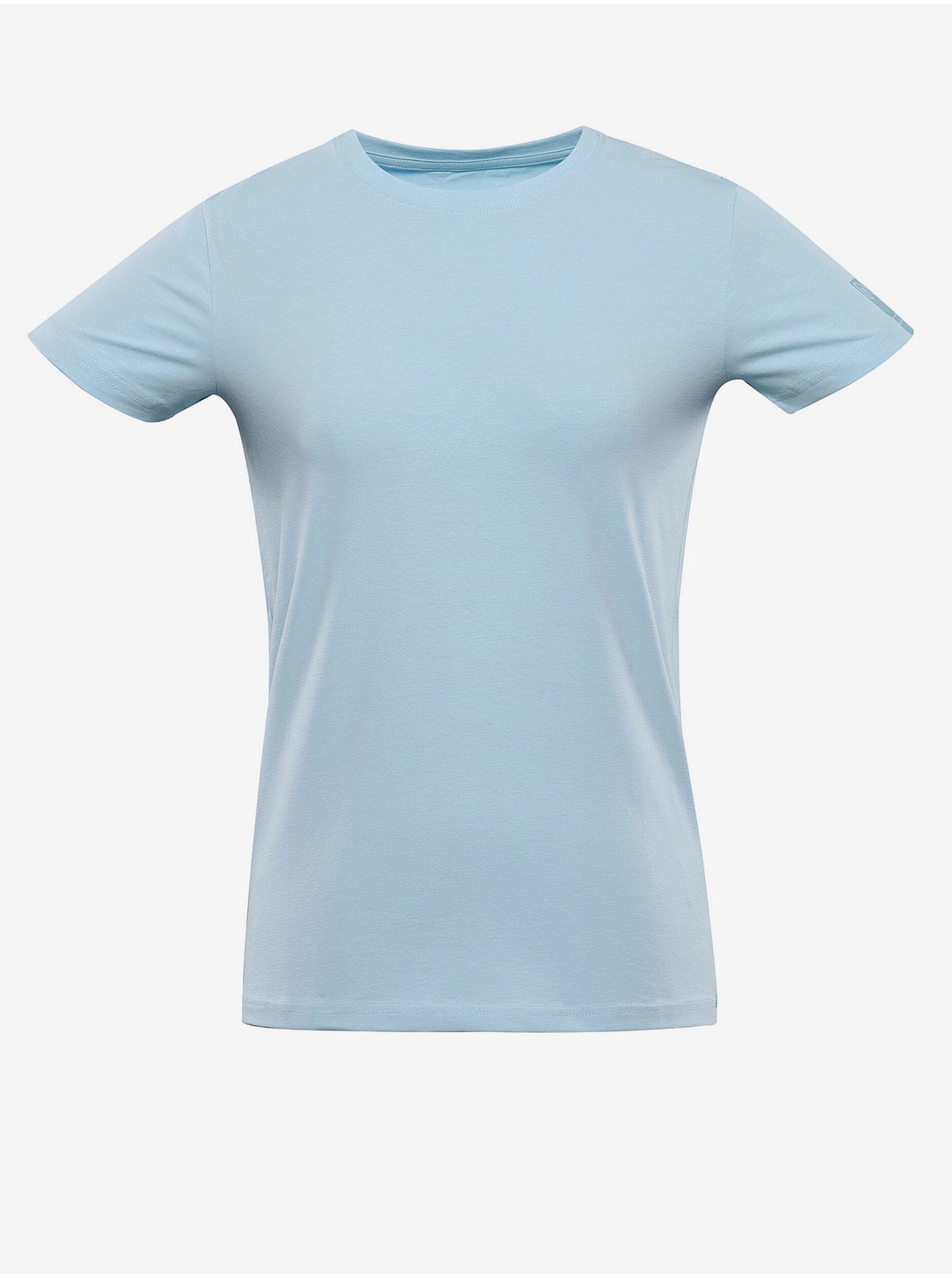 Levně Světle modré dámské basic tričko NAX DELENA