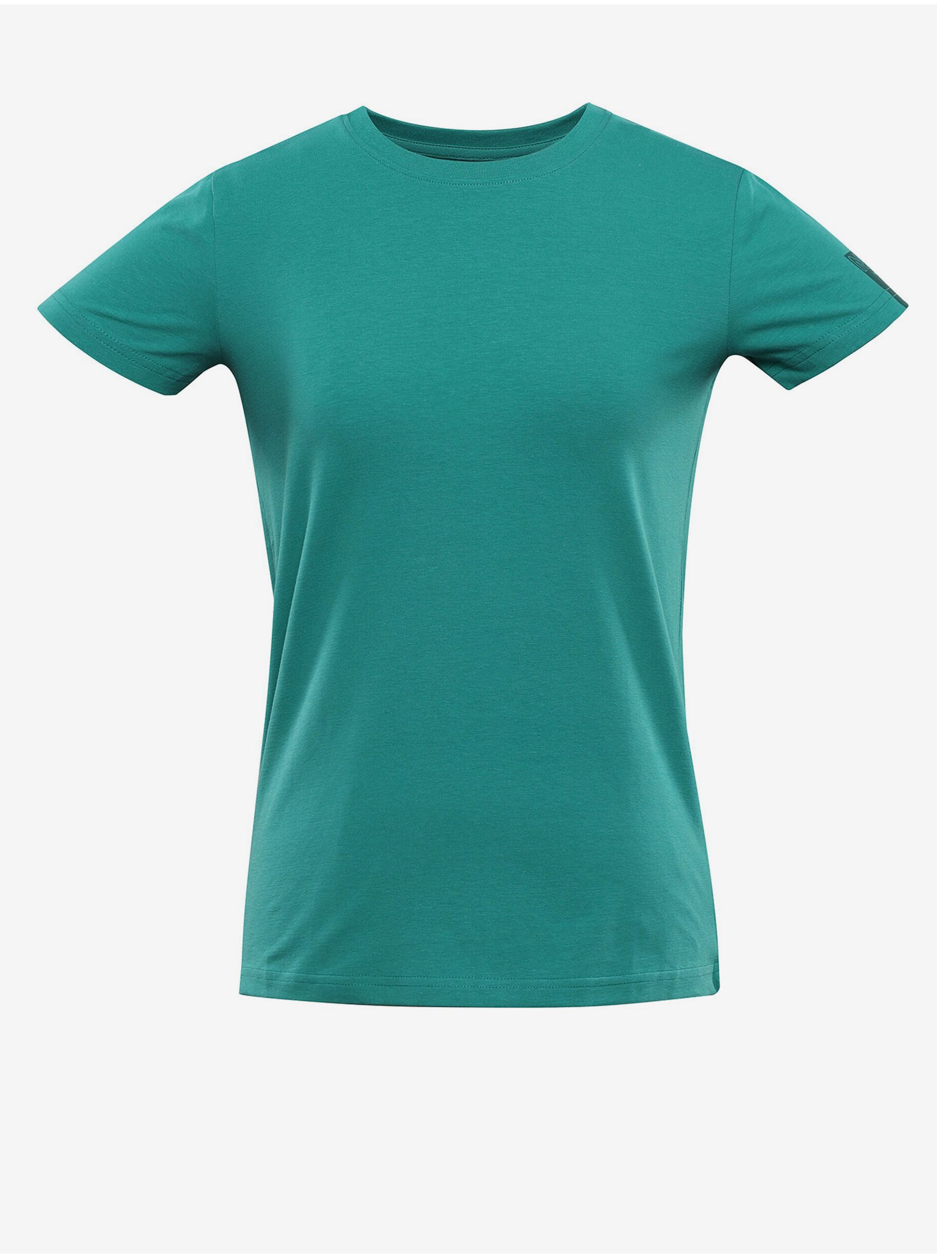 Levně Zelené dámské basic tričko NAX DELENA