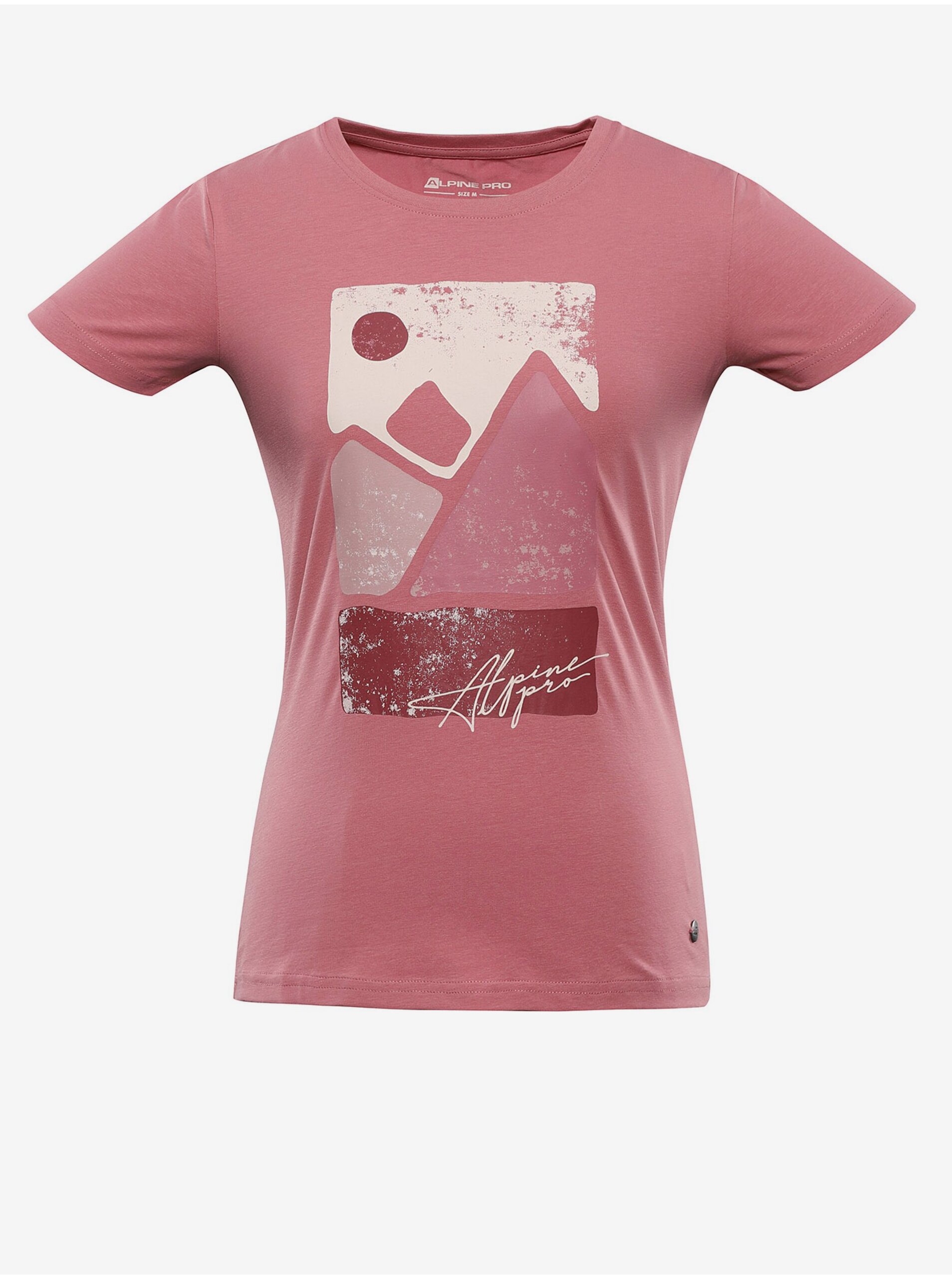 Lacno Ružové dámske tričko ALPINE PRO Garima