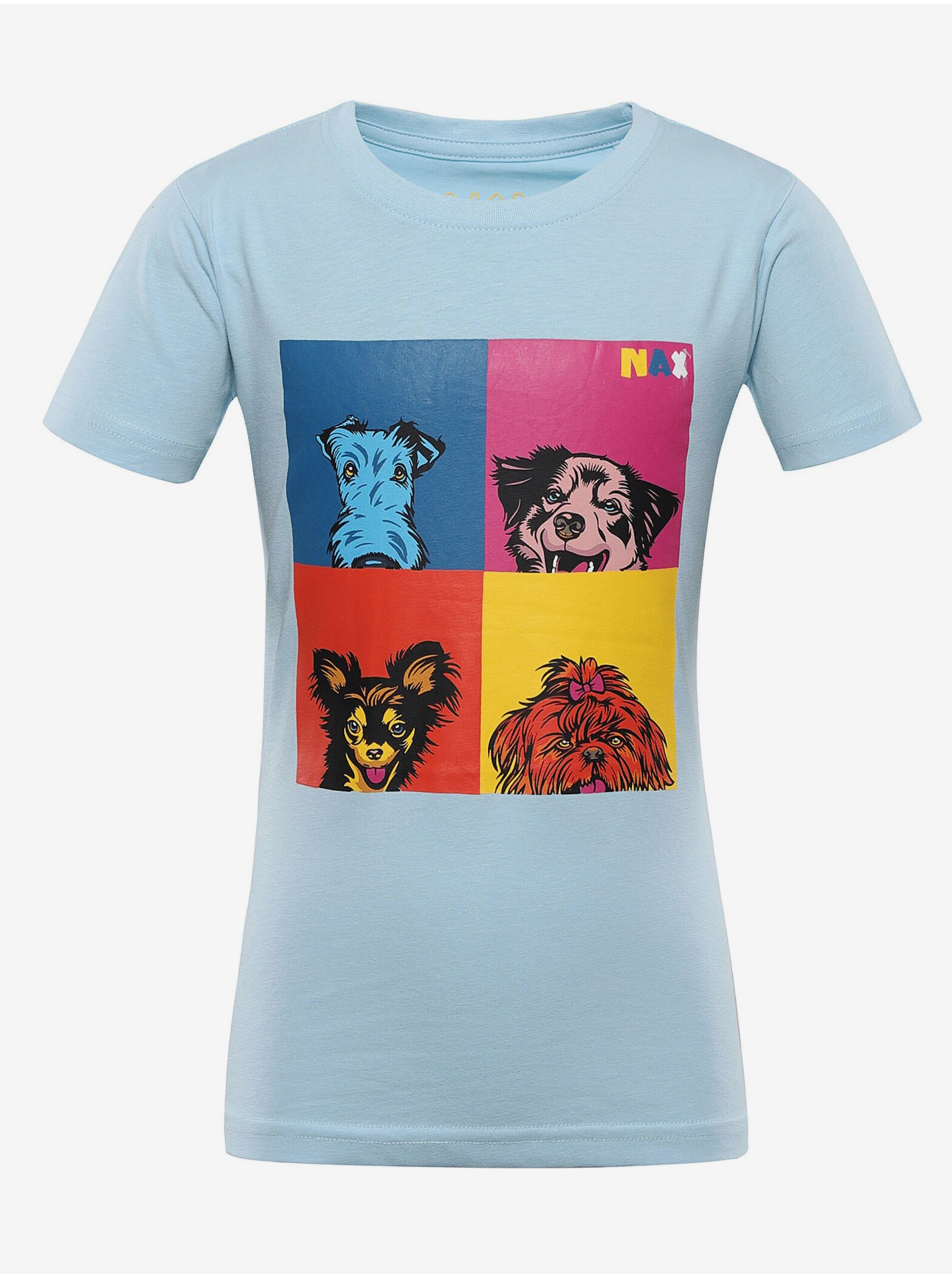 E-shop Světle modré dětské tričko s potiskem NAX ZALDO