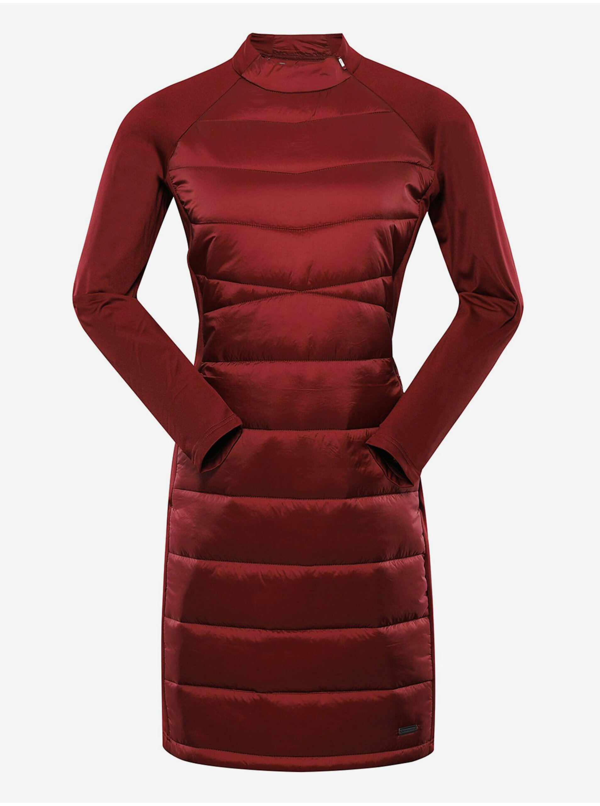Levně Červené dámské zimní hi-therm šaty ALPINE PRO OMERA
