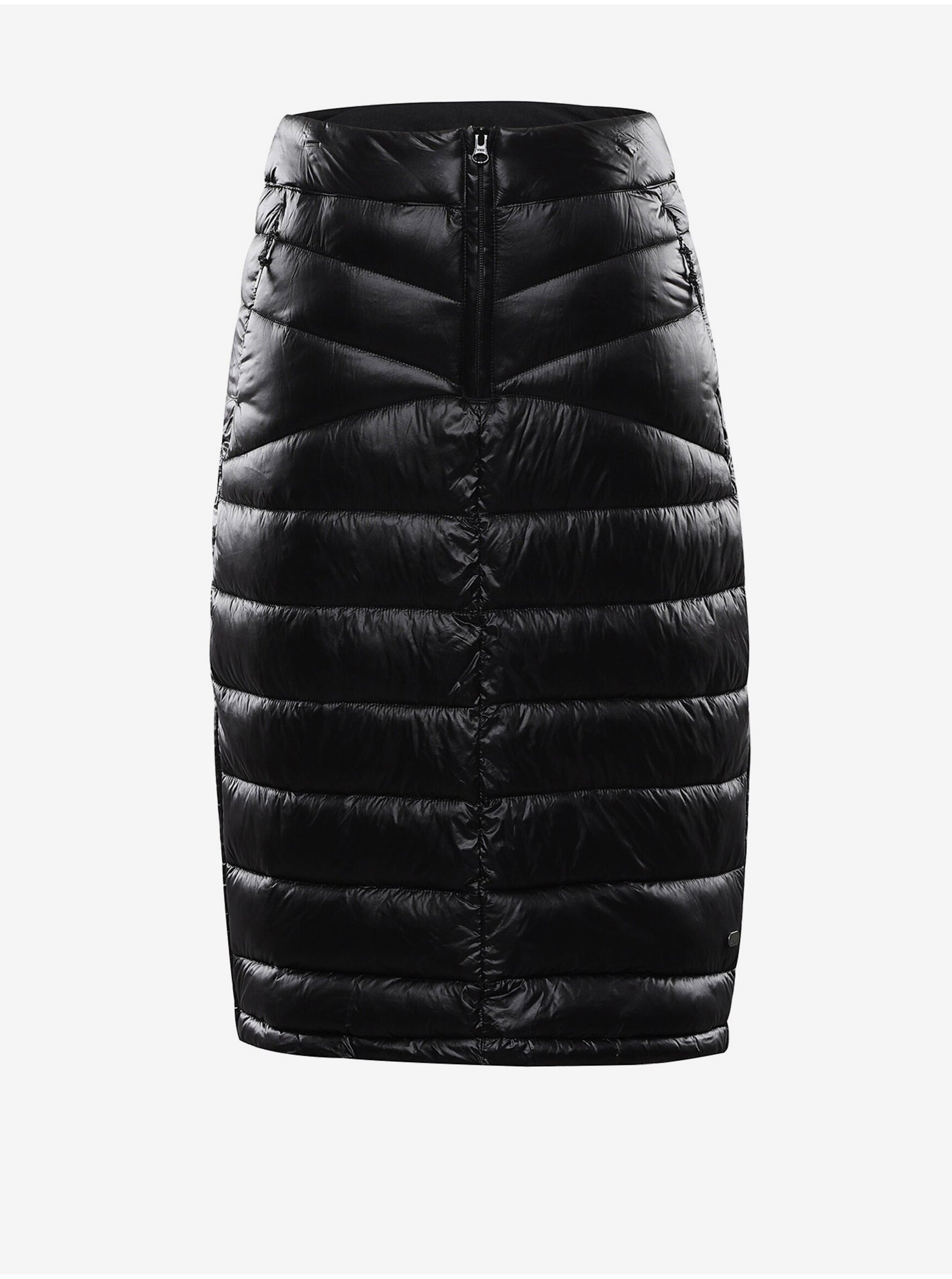Lacno Čierna dámska zimná prešívaná hi-therm sukňa ALPINE PRE LAMMA