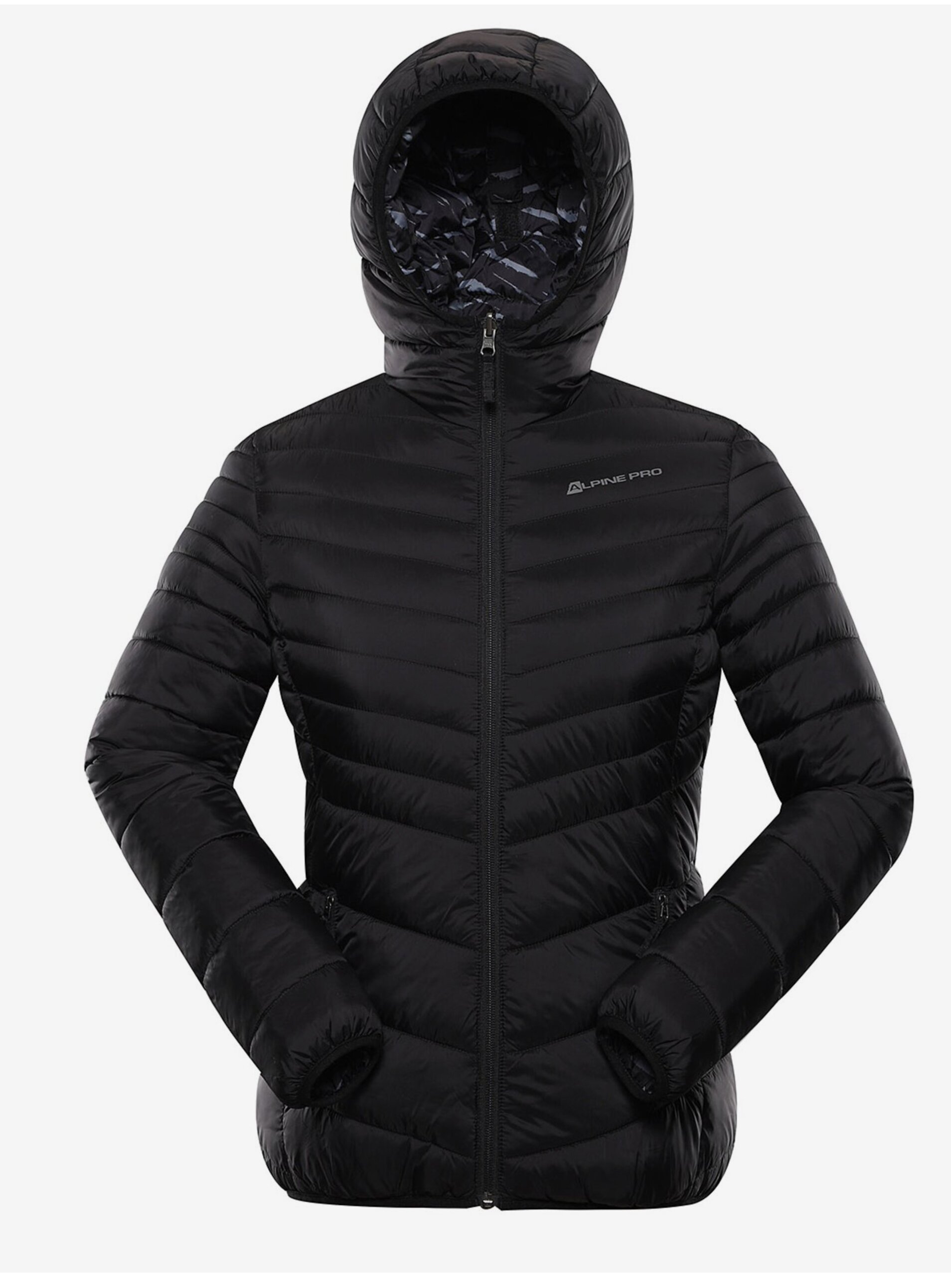 Lacno Čierna dámska obojstranná zimná prešívaná bunda ALPINE PRE EROMA