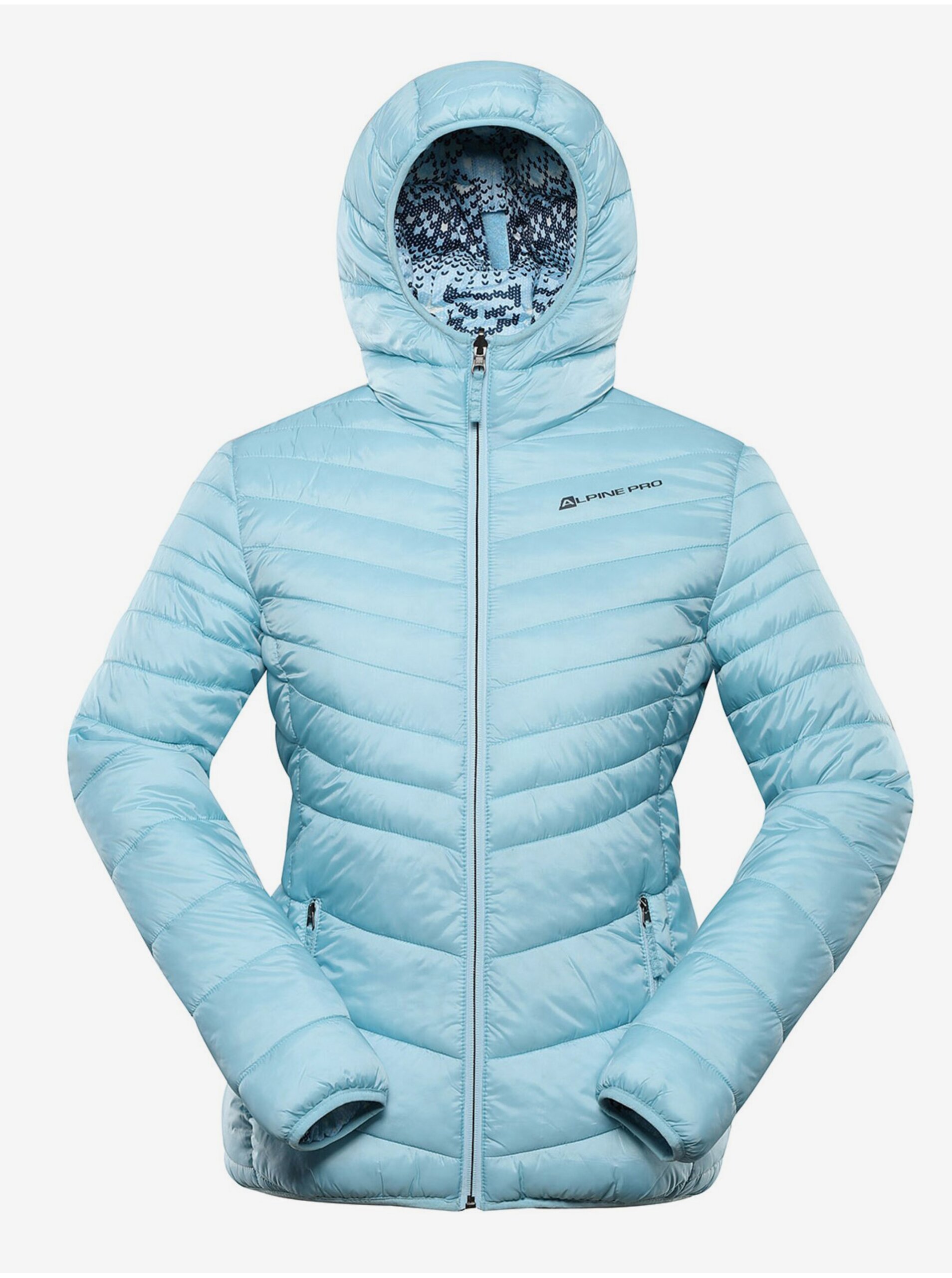 E-shop Světle modrá dámská oboustranná zimní prošívaná bunda ALPINE PRO EROMA
