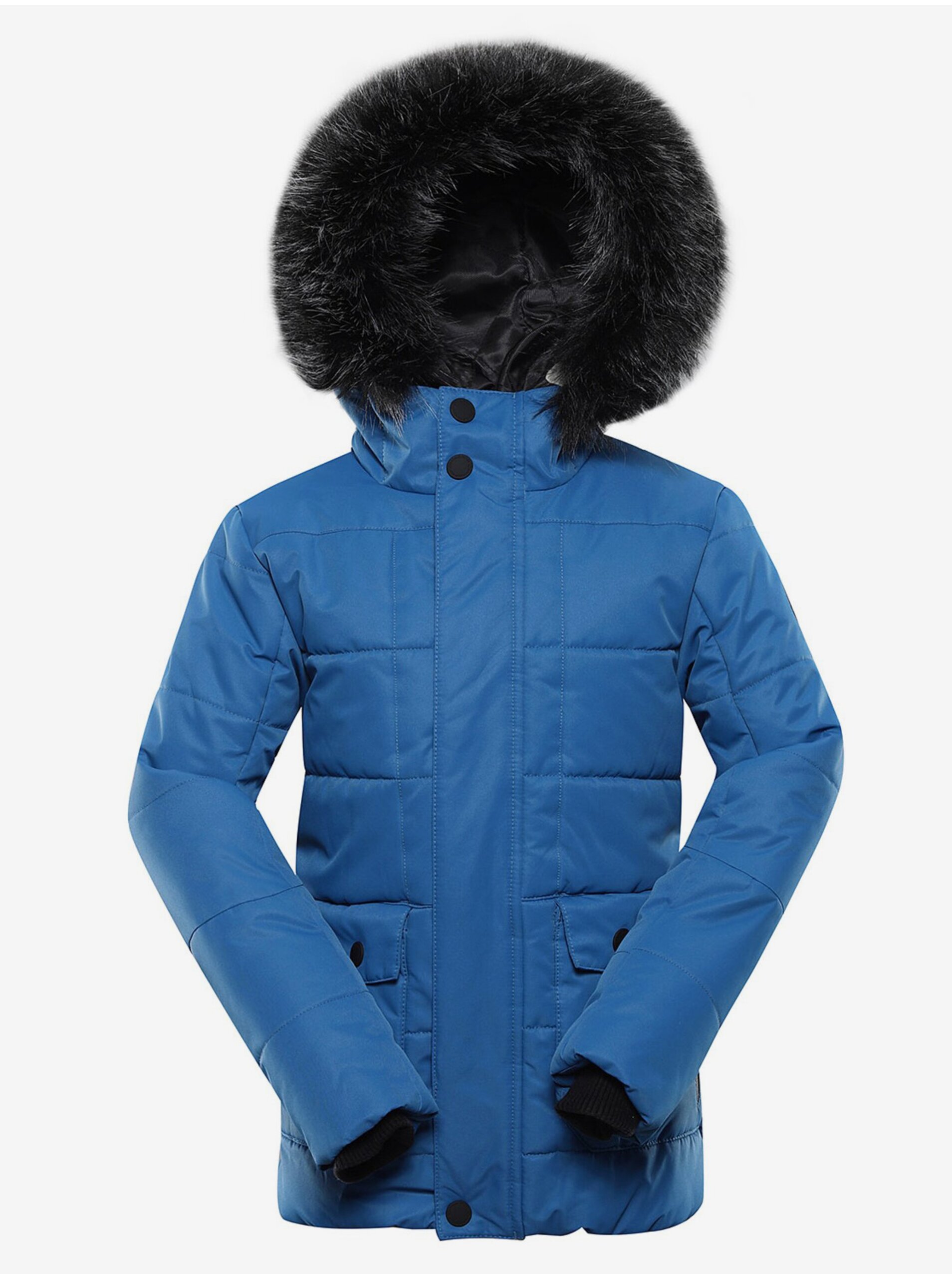 Lacno Modrá detská zimná bunda ALPINE PRE EGYPO