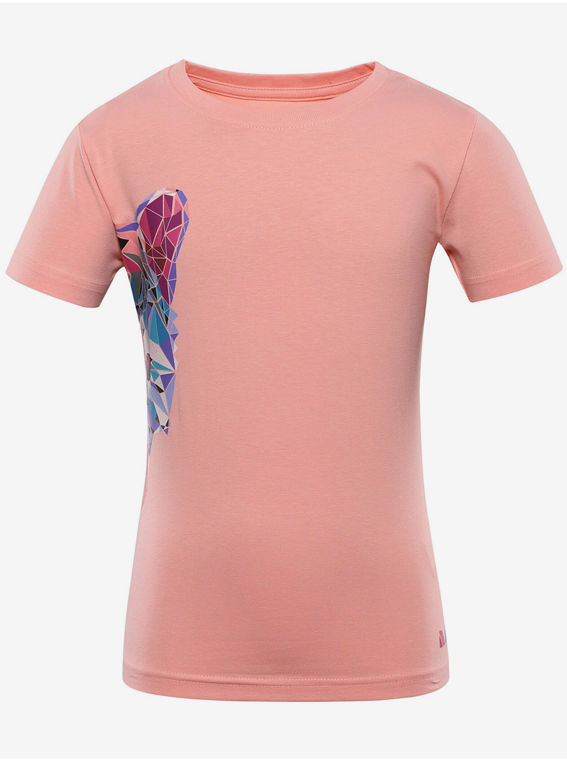 Lacno Marhuľové dievčenské tričko s potlačou NAX ZALDO
