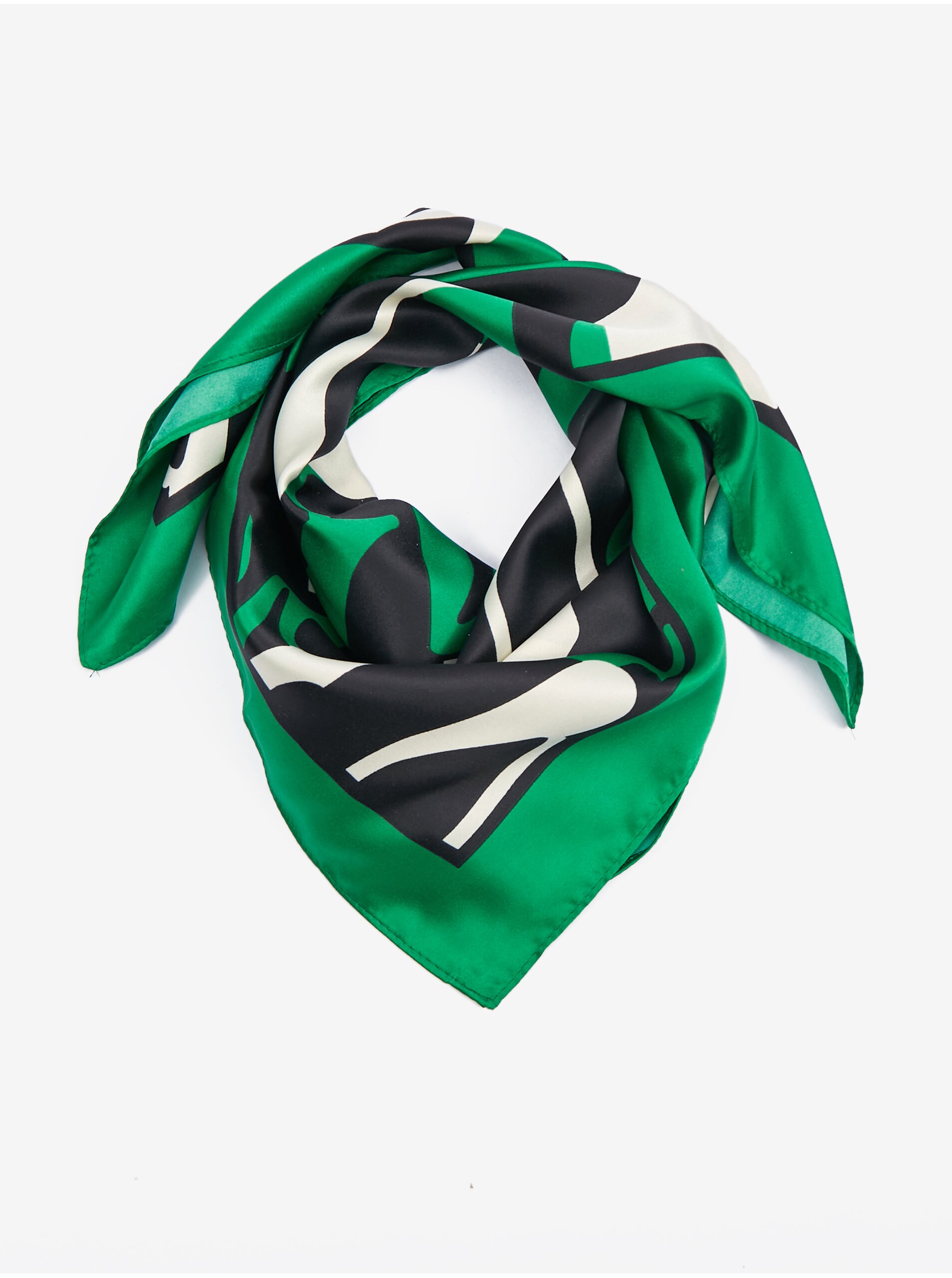 Levně Zelený dámský vzorovaný šátek ORSAY