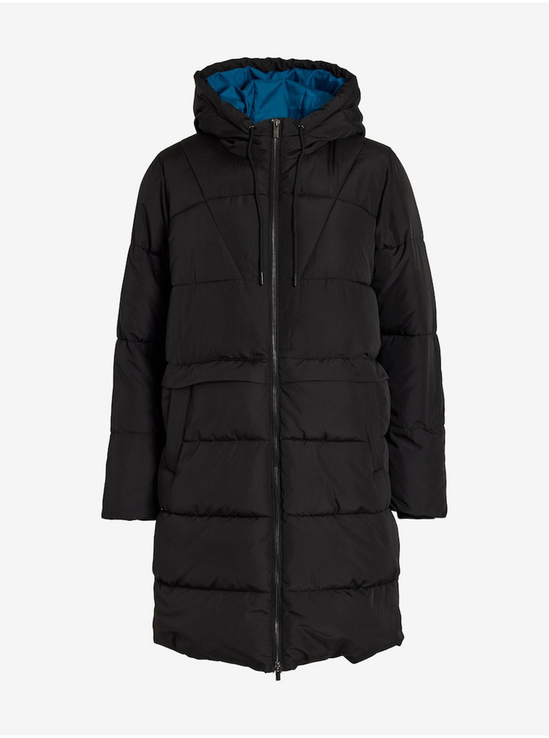Lacno Čierny dámska zimná prešívaný kabát VILA Vikaria Padded L/S Coat