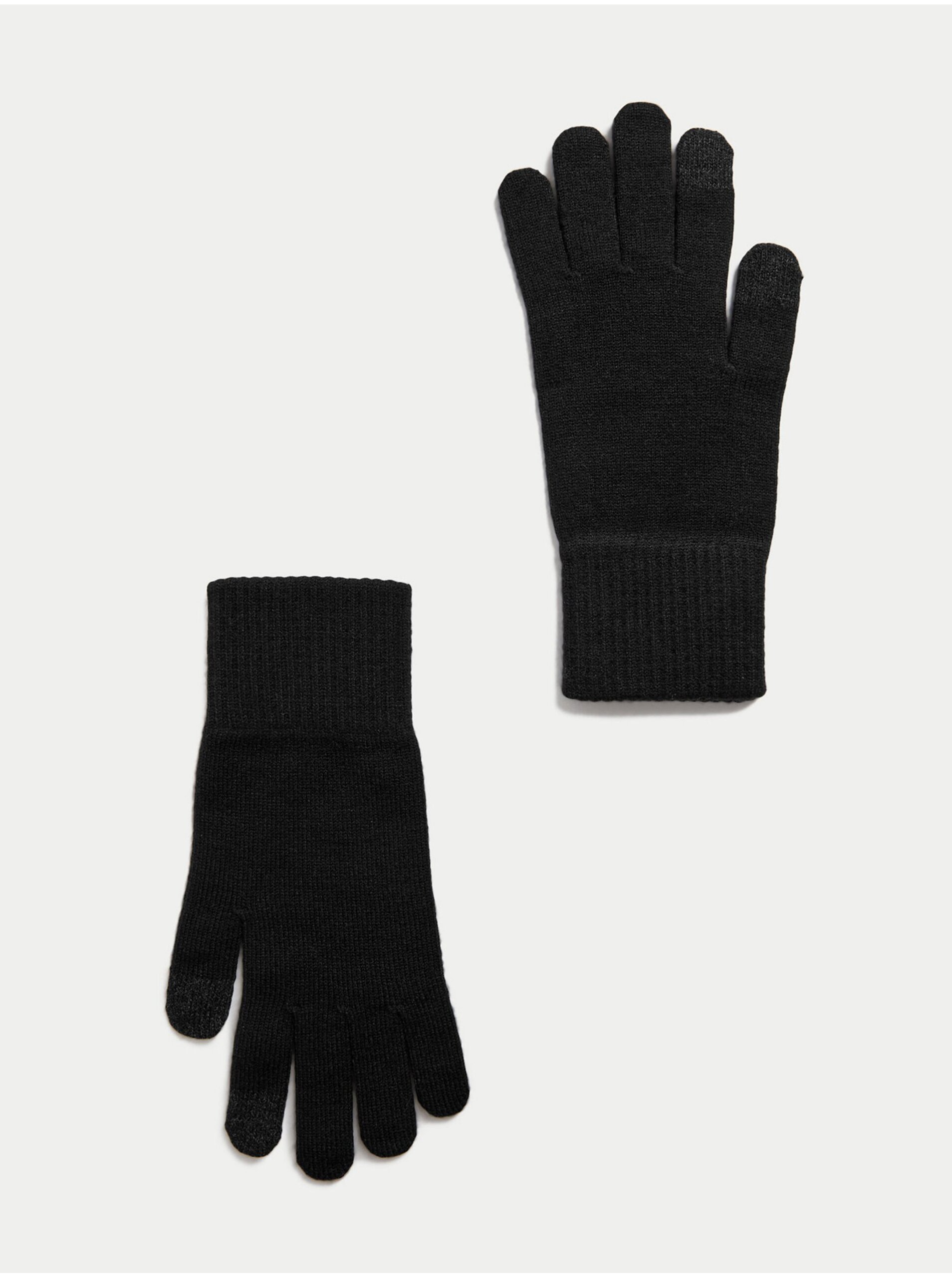 Levně Černé dámské rukavice Marks & Spencer